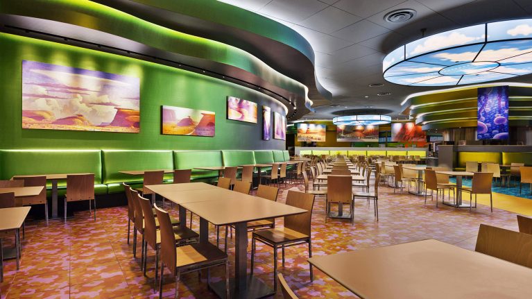 Landscape of Flavors food court at Disney's Art of Animation Resort