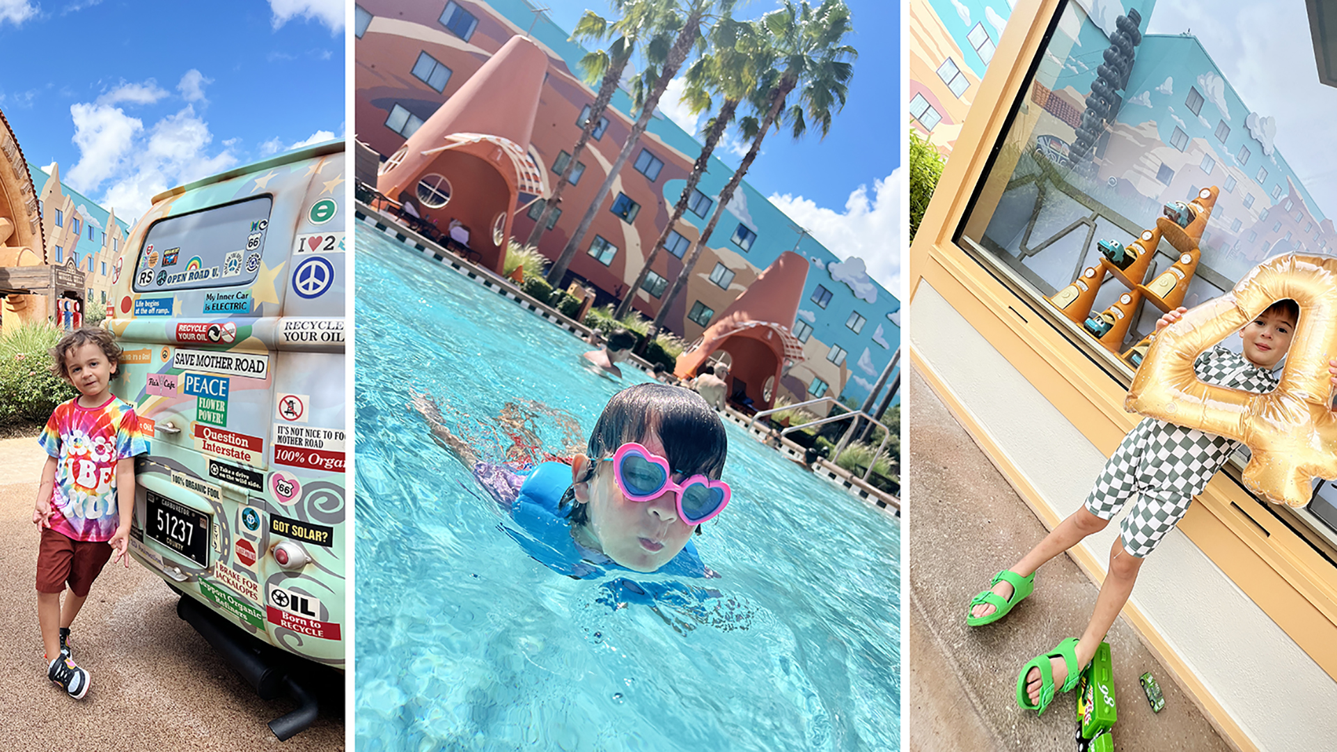 A family enjoys amenities around Disney's Art of Animation Resort