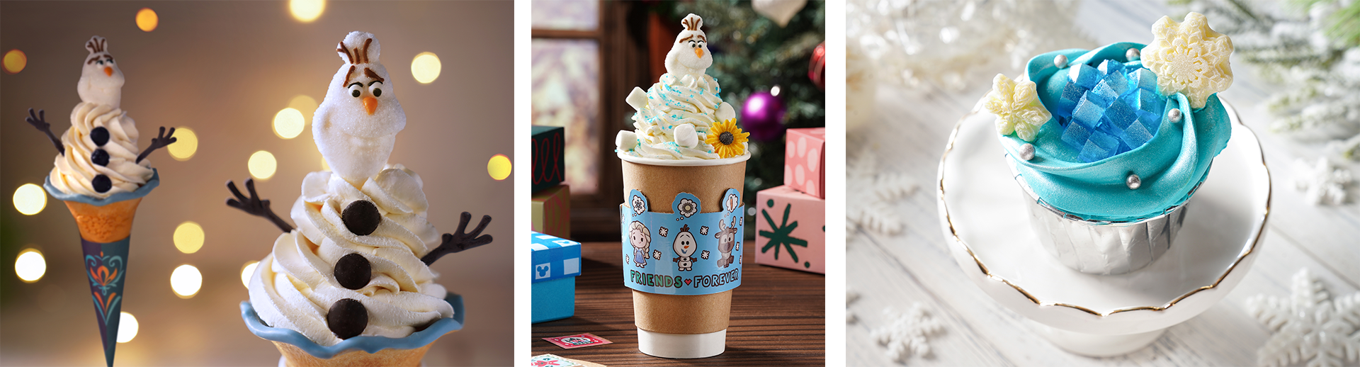 Holiday cupcake, hot chocolate and soft serve at Hong Kong Disneyland 