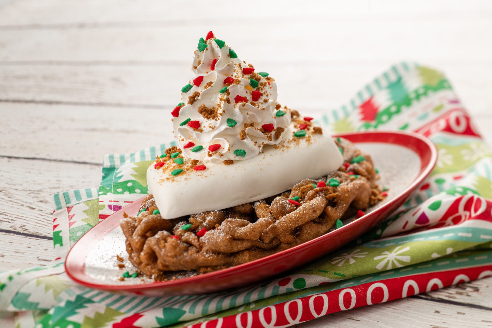 Gingerbread Funnel Cake