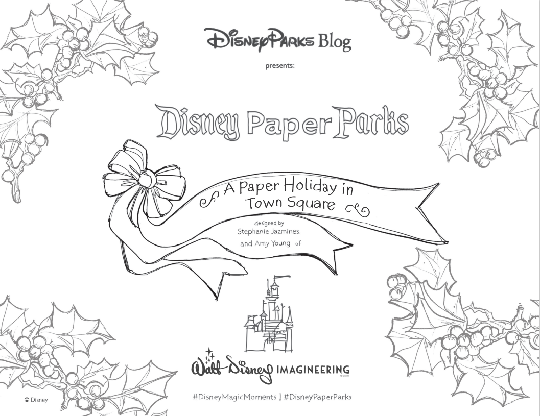 Disney Paper Parks a Paper Holiday in Town Square