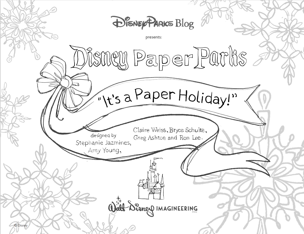 Disney Paper Parks Holiday Edition part 4 - 12 Disney Parks Ornaments