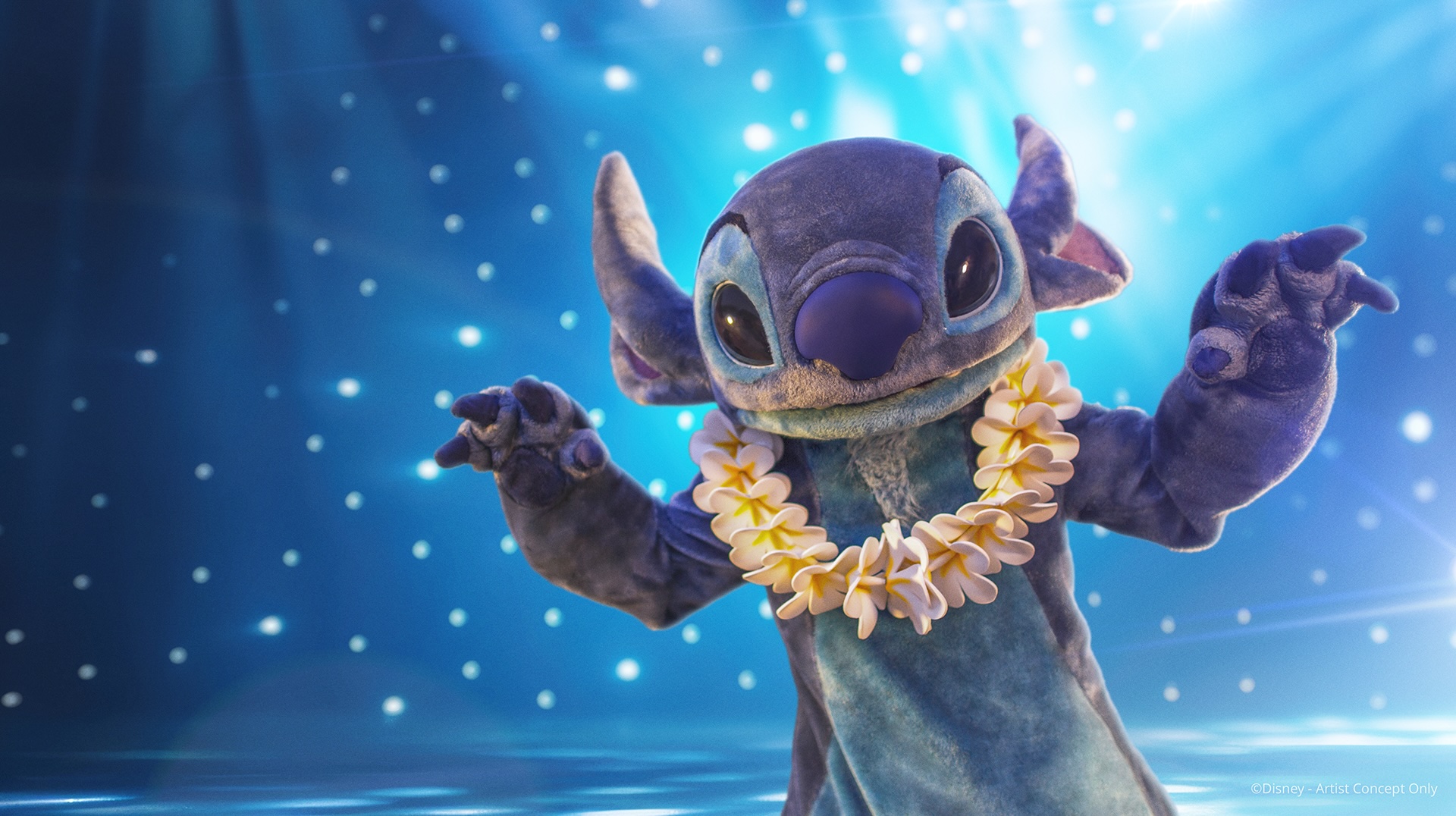 Stitch in concept art for Disney Music Festival