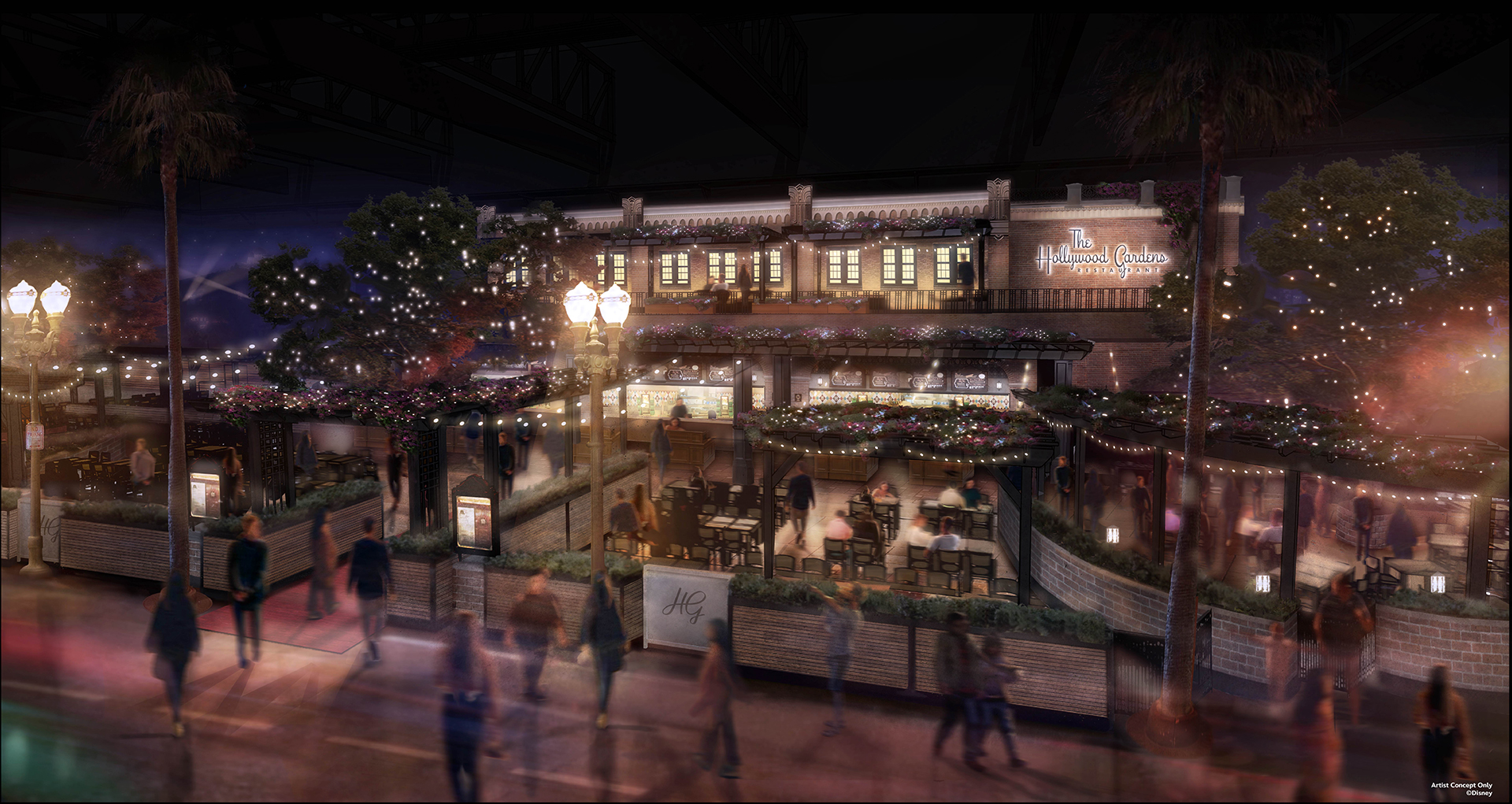 Rendering of The Hollywood Gardens Restaurant