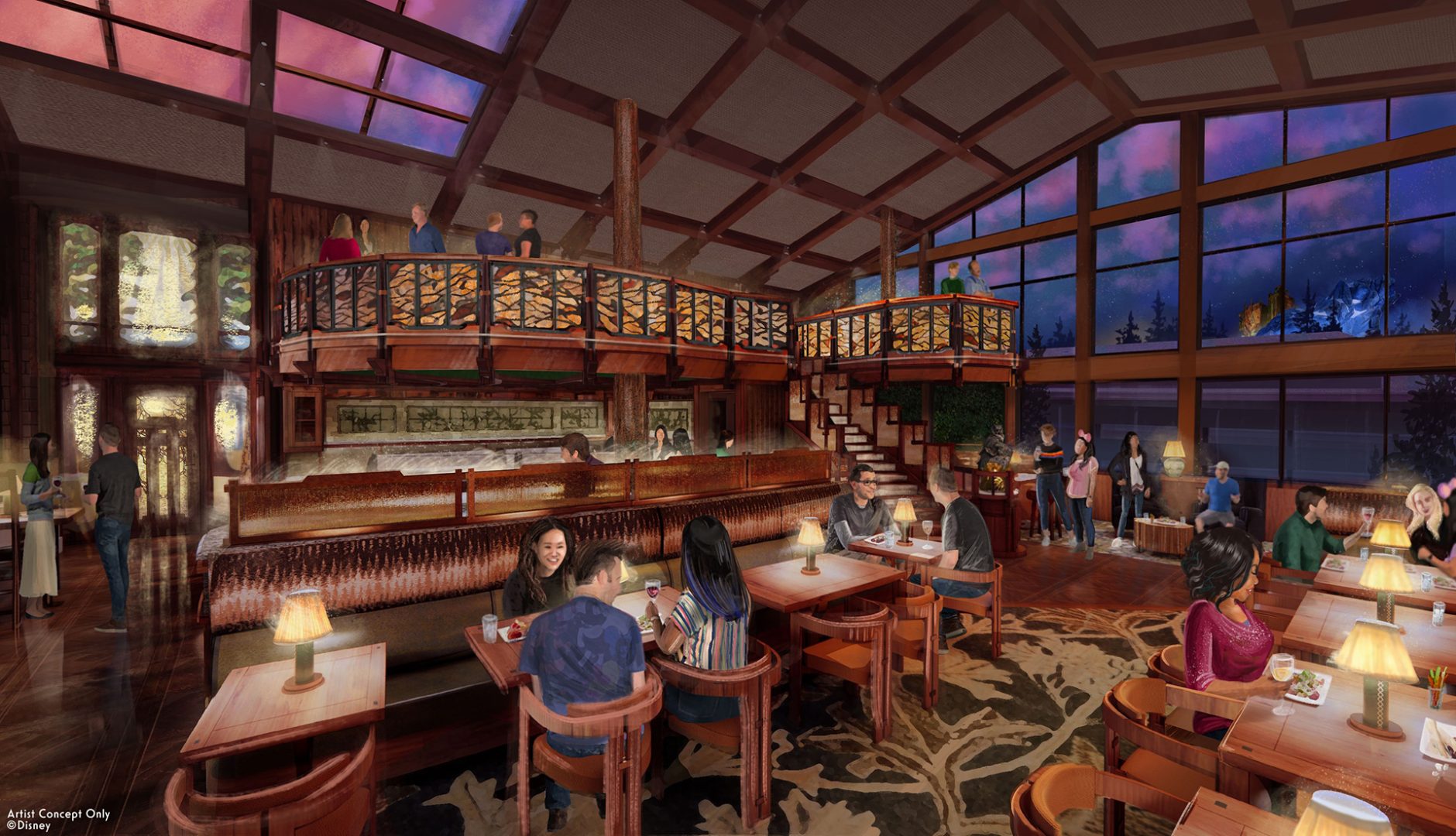 Rendering, new concierge lounge at Disney's Grand Californian Hotel & Spa