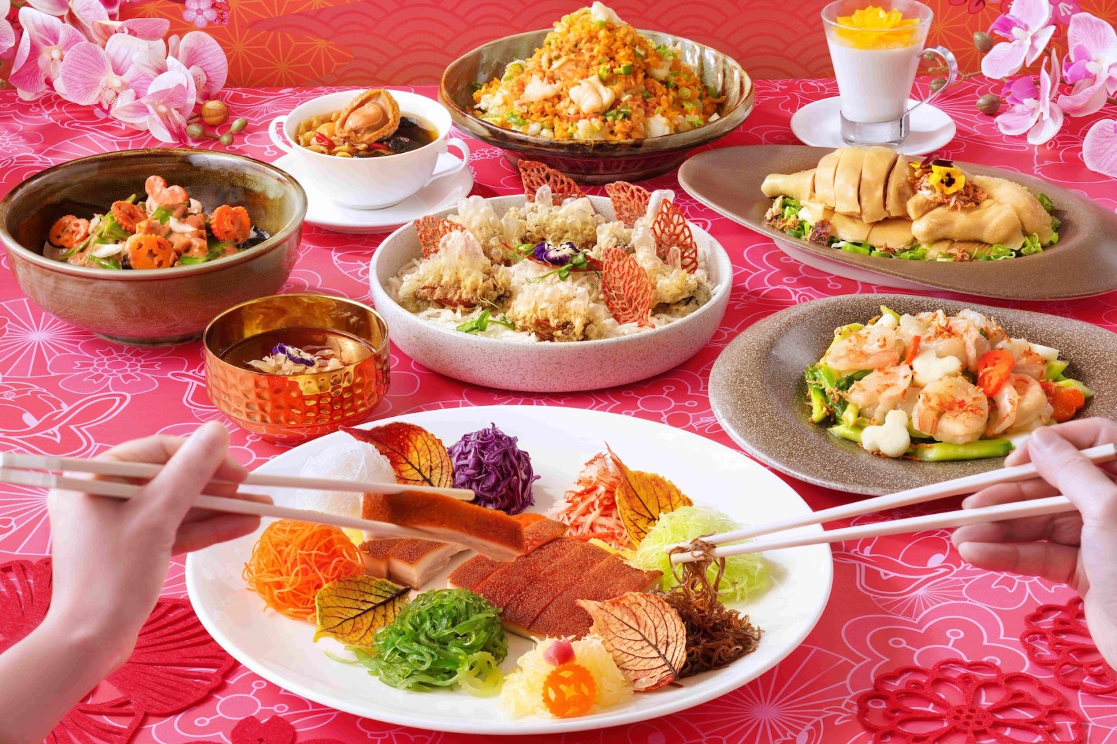 Chinese New Year at 
Hong Kong Disneyland Resort, food offerings