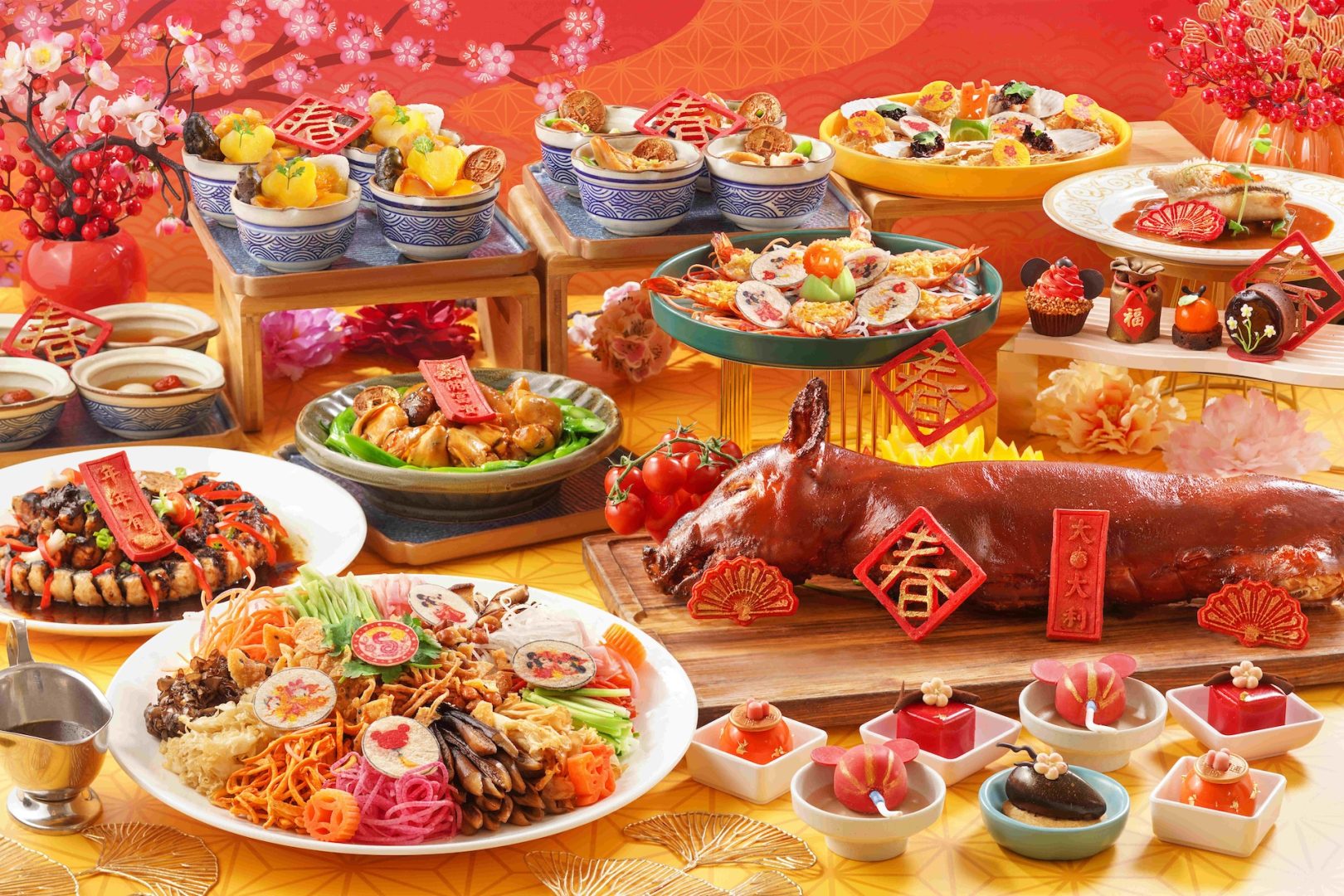 Chinese New Year at 
Hong Kong Disneyland Resort, food offerings