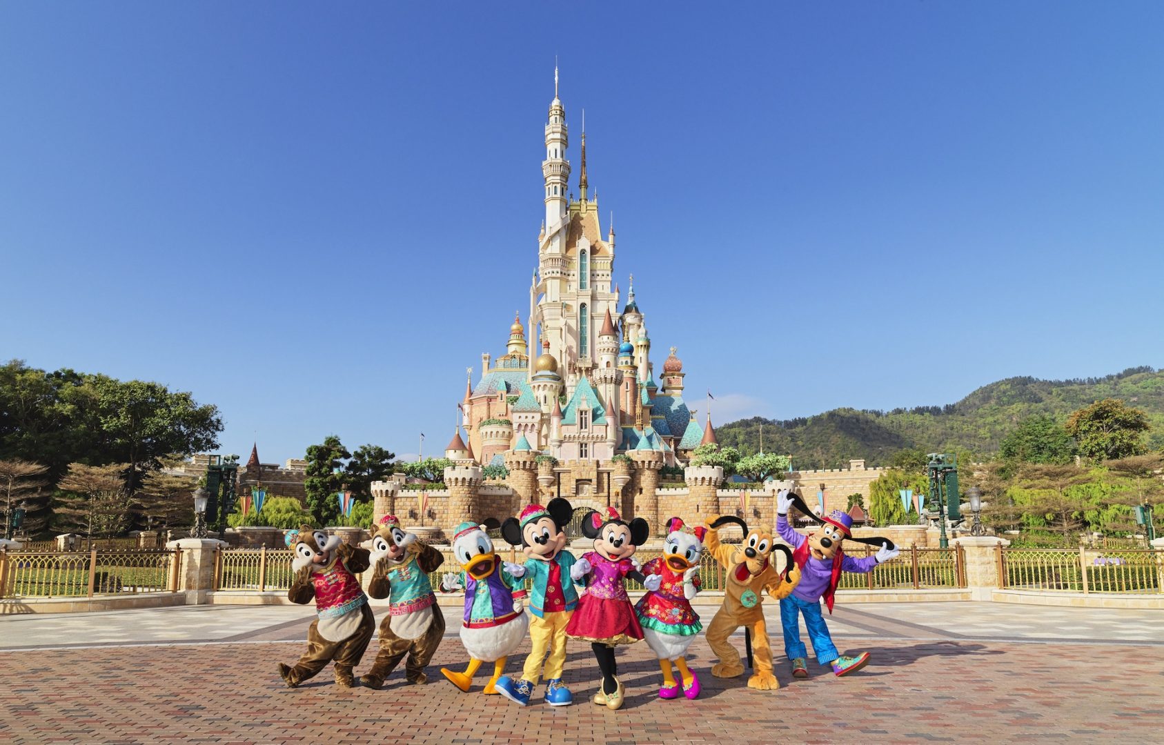 Chinese New Year at 
Hong Kong Disneyland Resort, characters