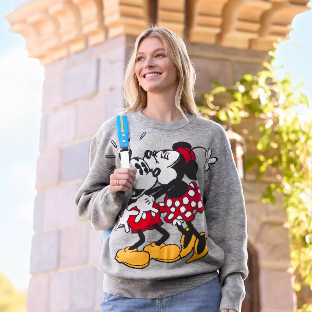 Mickey Mouse & Minnie Mouse Pullover Knit Sweater