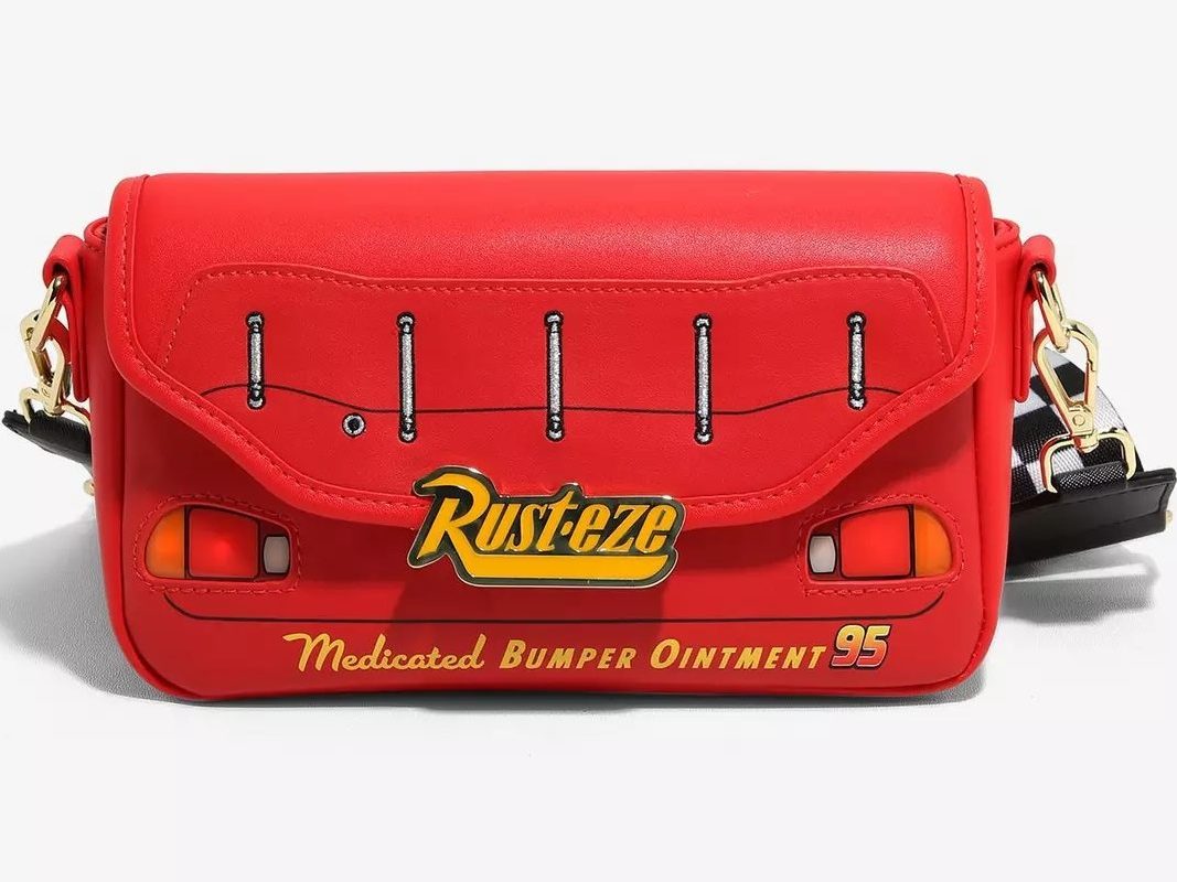 Disney and Pixar’s Cars Lightning McQueen Bumper Light-Up Figural Crossbody Bag - BoxLunch Exclusive by Loungefly