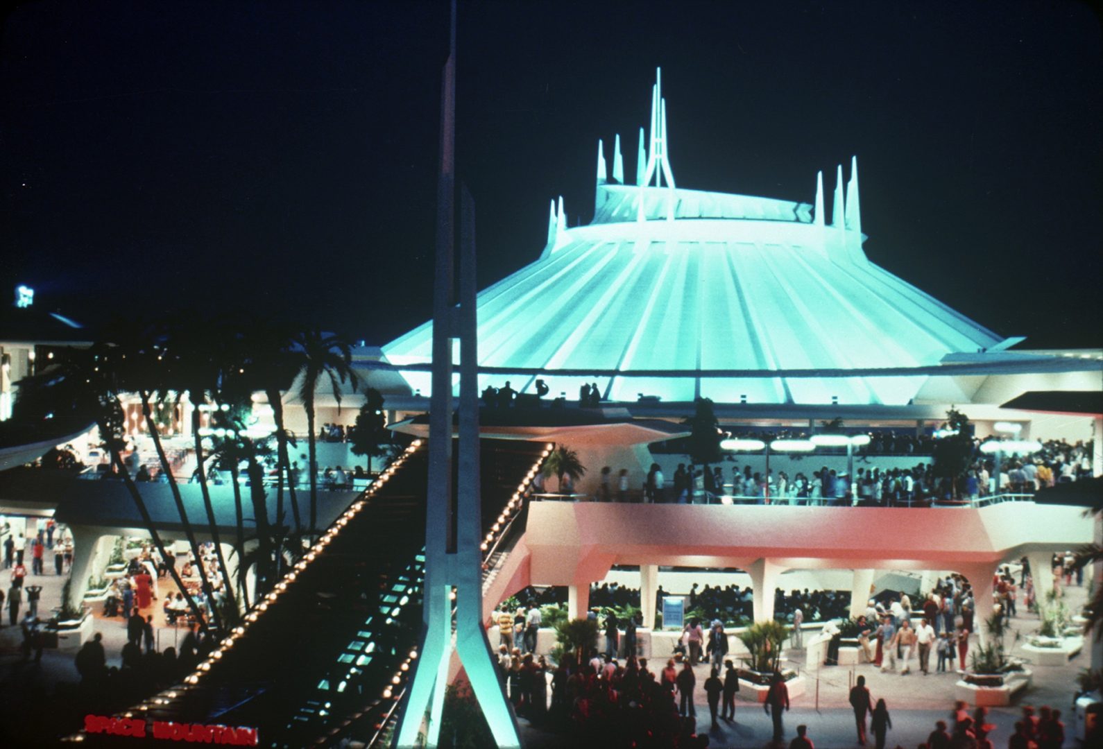 Space Mountain at night, Disneyland Resort