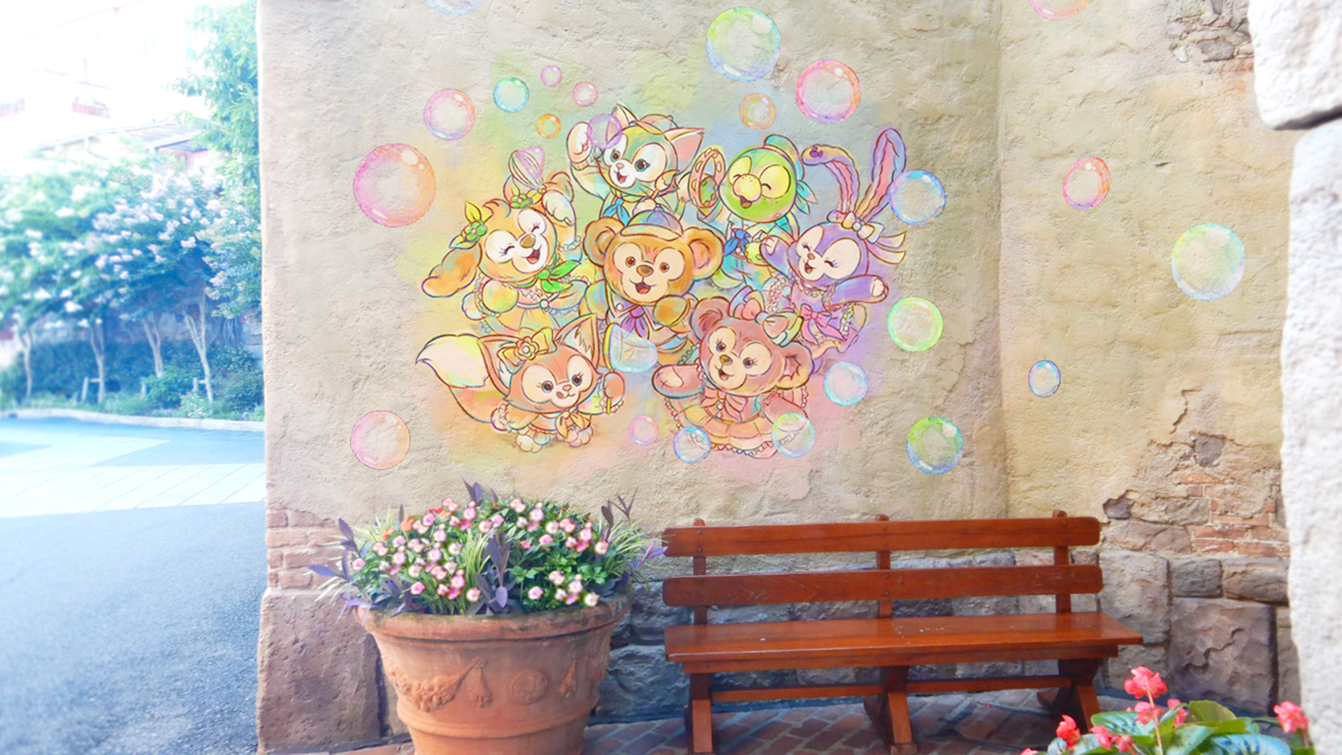 Duffy and Friends 20th anniversary decor, Tokyo Disney Resort