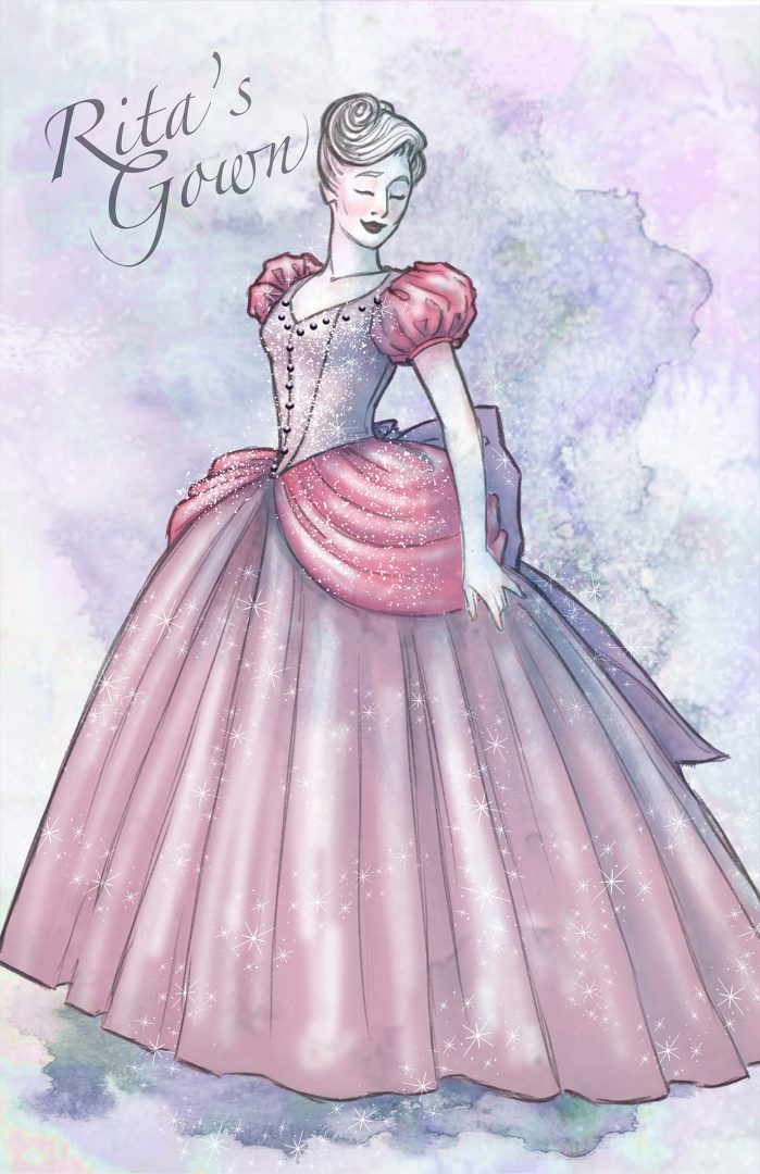 Illustration, “Rita’s Rose Diamond Dress”