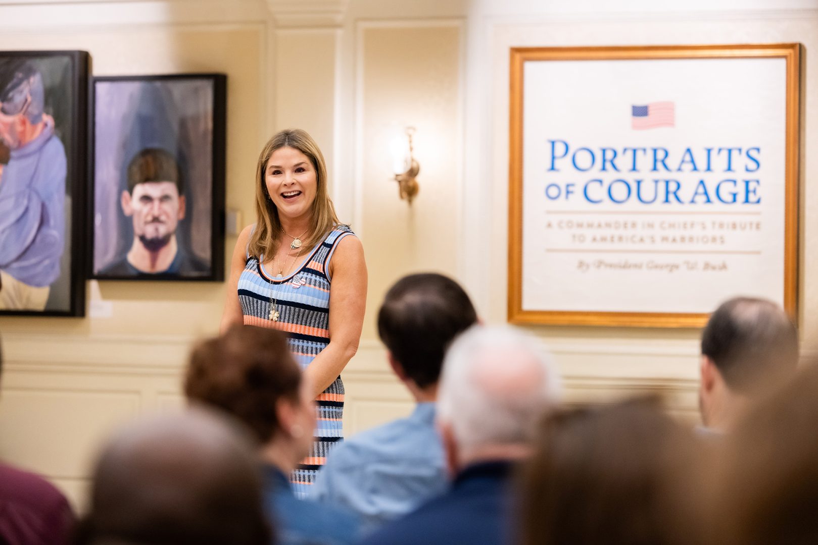 Jenna Bush Hager visits EPCOT Portraits of Courage