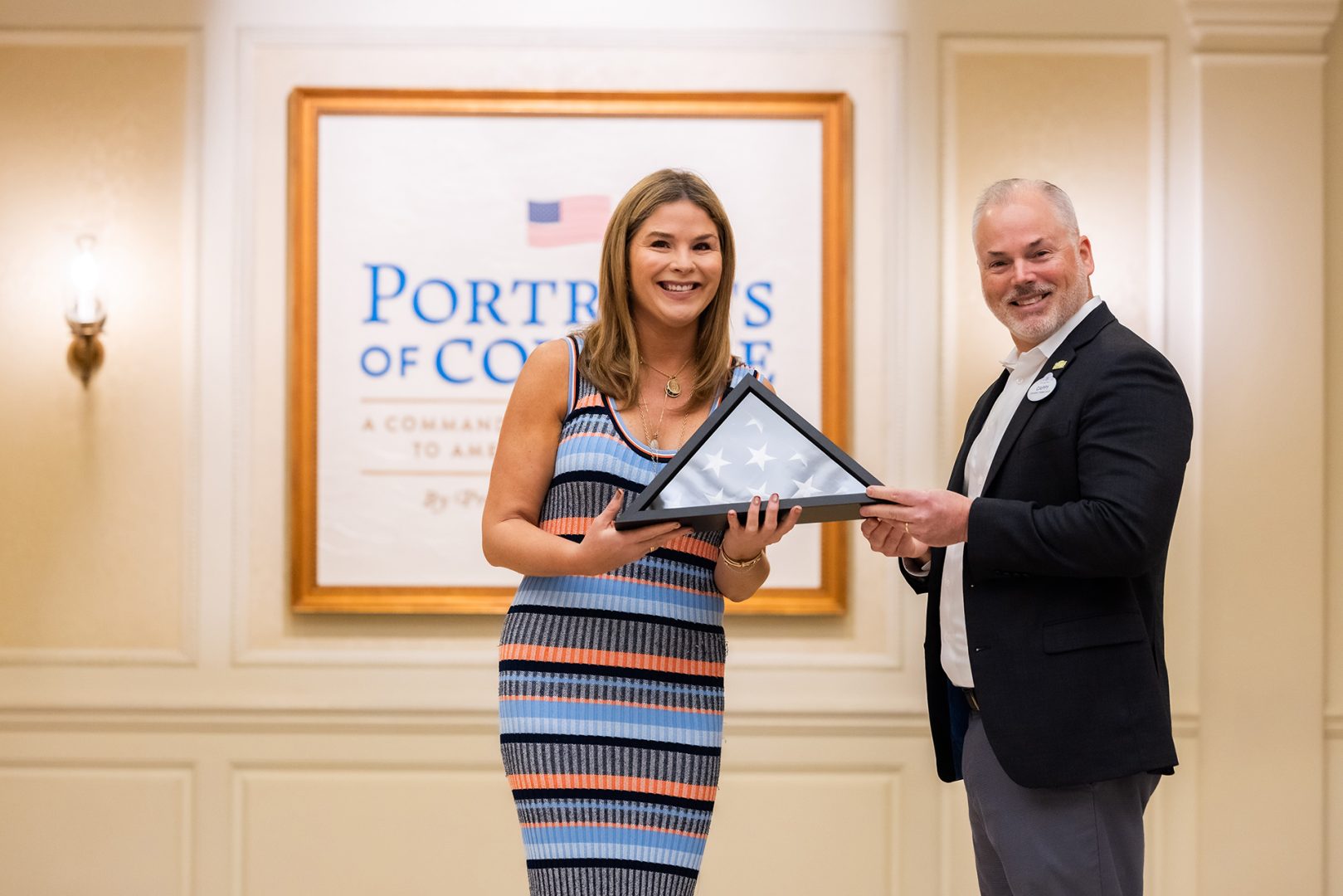 Jenna Bush Hager visits EPCOT Portraits of Courage