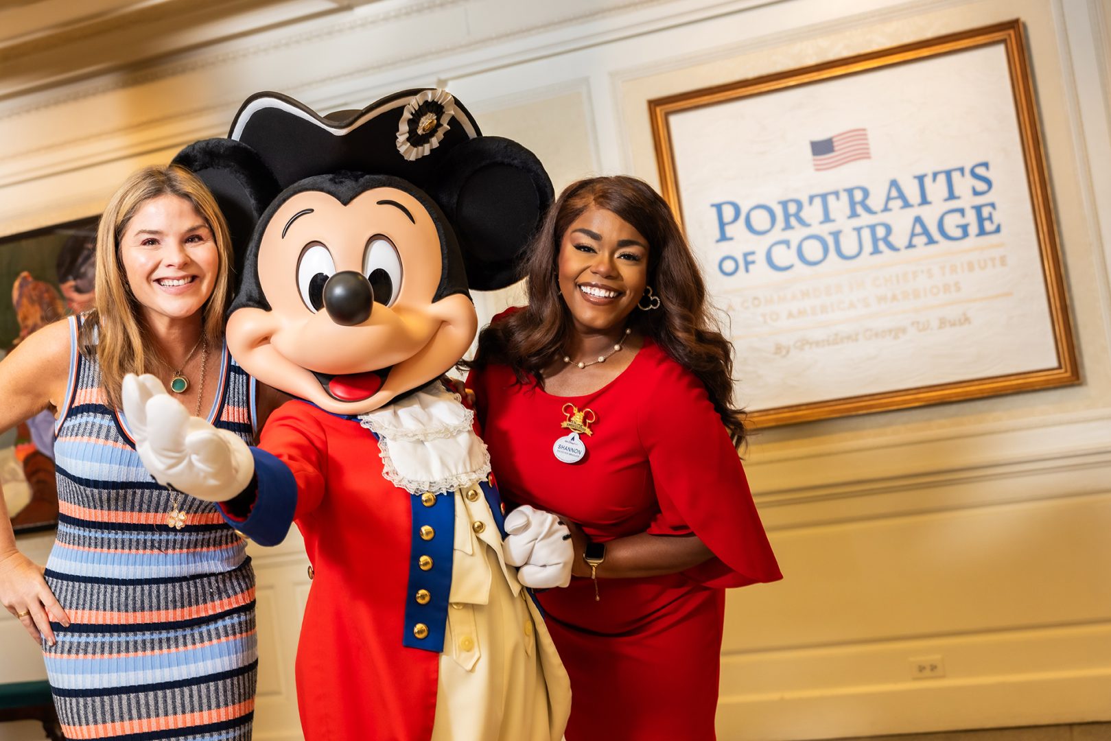 Jenna Bush Hager and Walt Disney World Ambassador Shannon-Smith Conrad at EPCOT Portraits of Courage