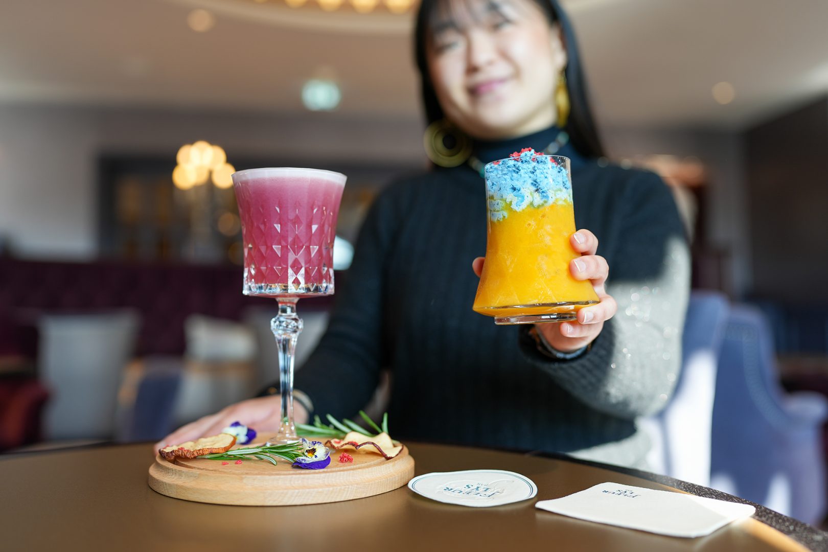 “Happy Ever After” cocktail and “Princess in the Forest” mocktail, Disneyland Paris