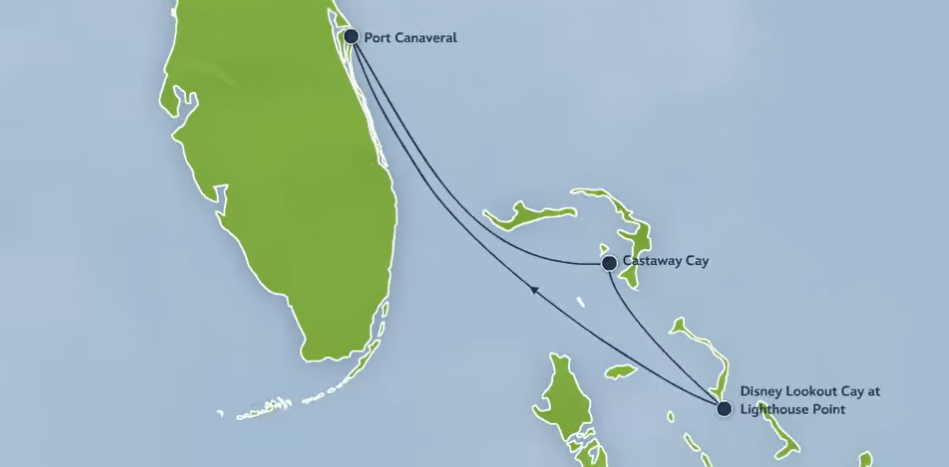 4-Night Nassau Lookout Cay at sea Disney Cruise Itinerary on Disney Wish
