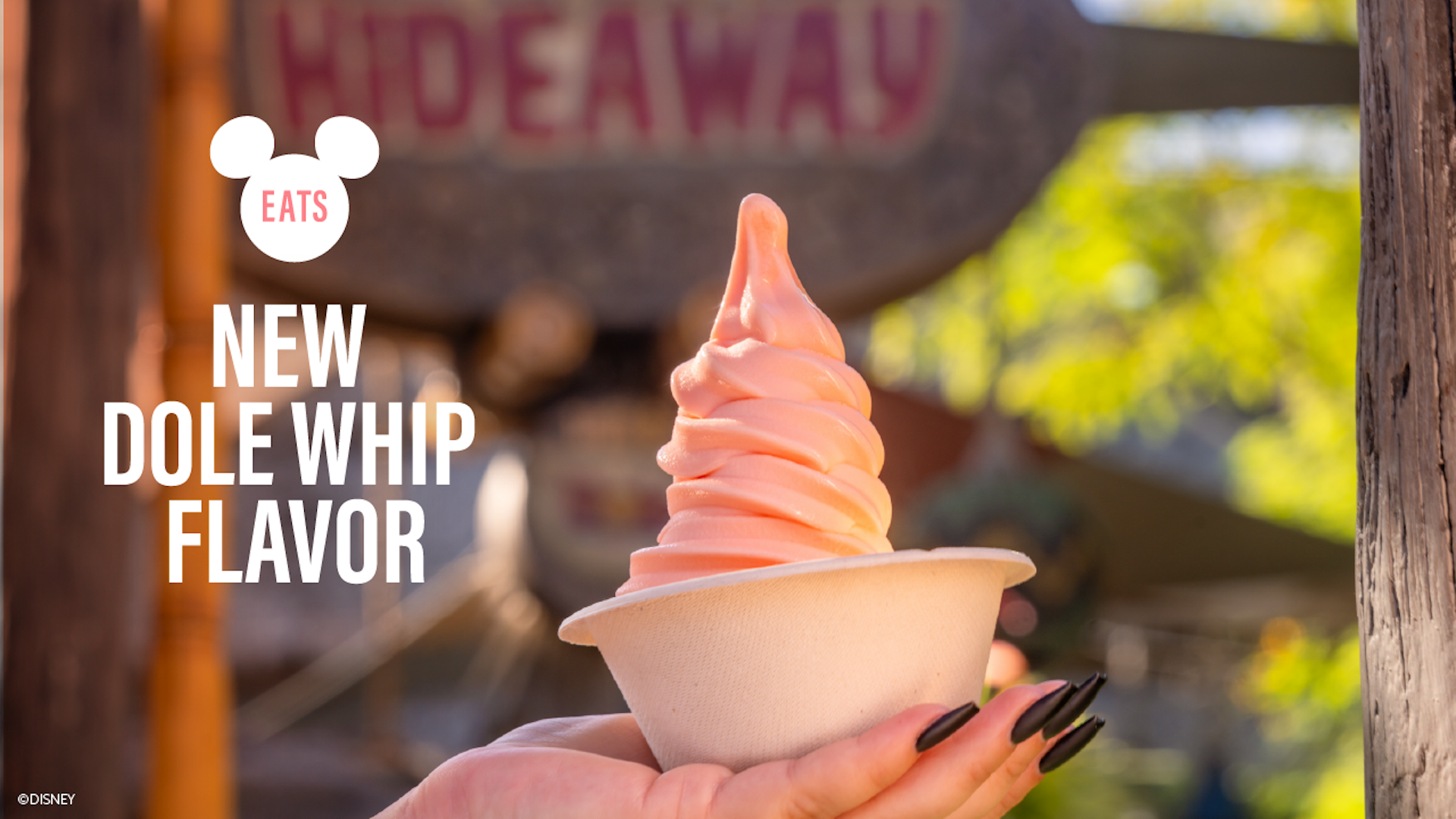 Dole Whip Peach at Disneyland Park Tropical Hideaway