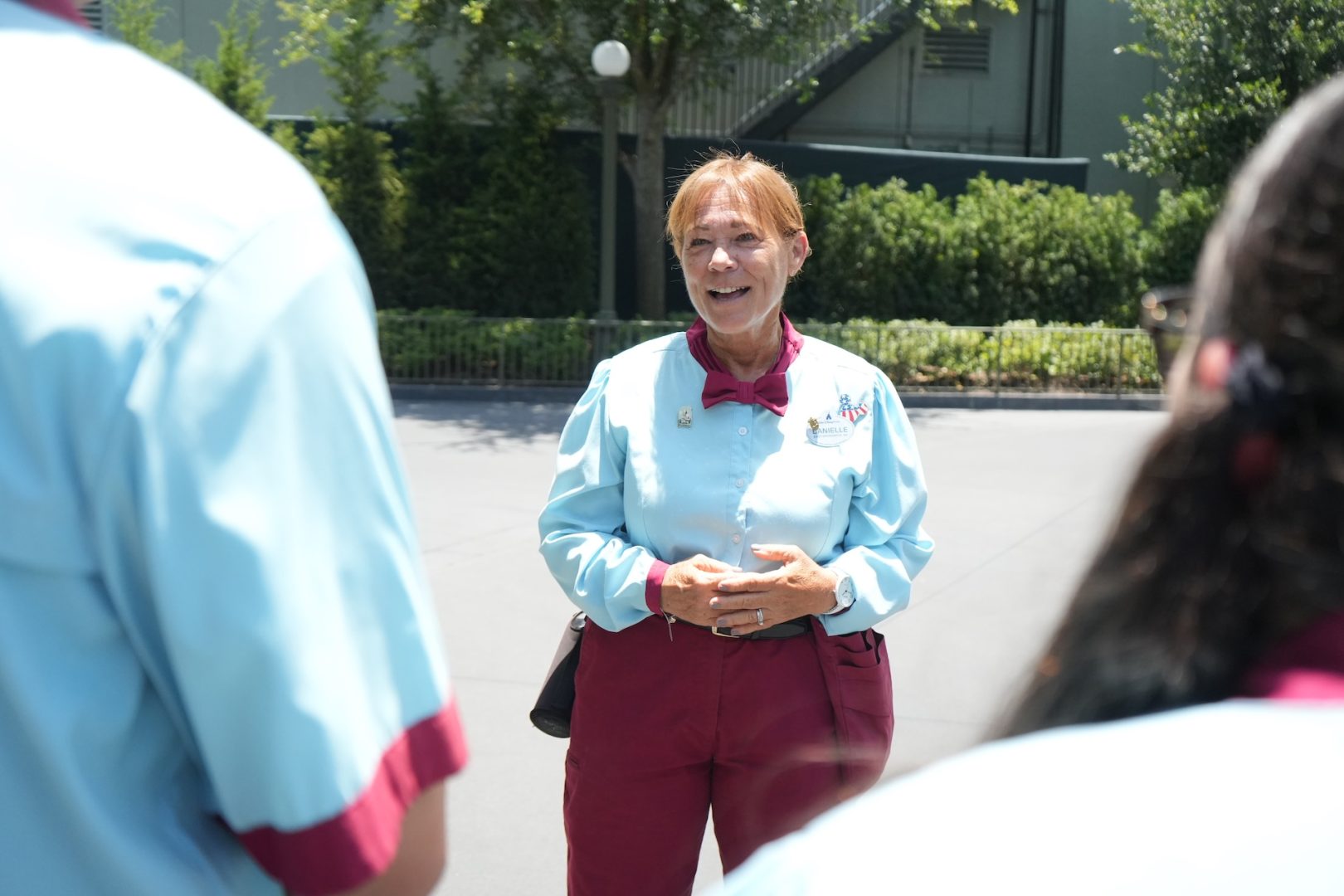 Danielle, Main Street Operations Trainer speaking to Main Street cast members