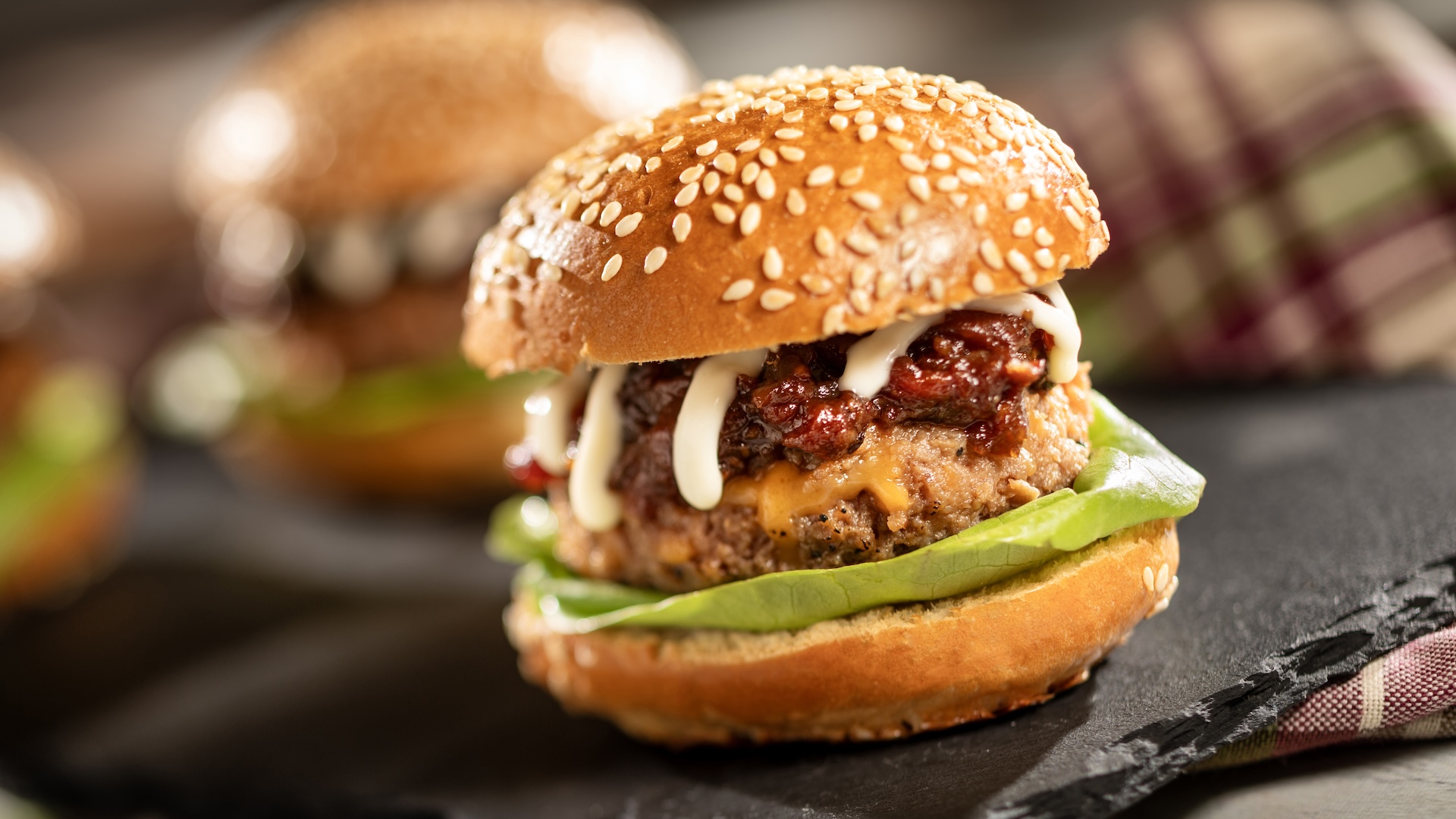 EPCOT Food & Wine Festival Montreal-style Burger Slider featuring IMPOSSIBLE Beef
