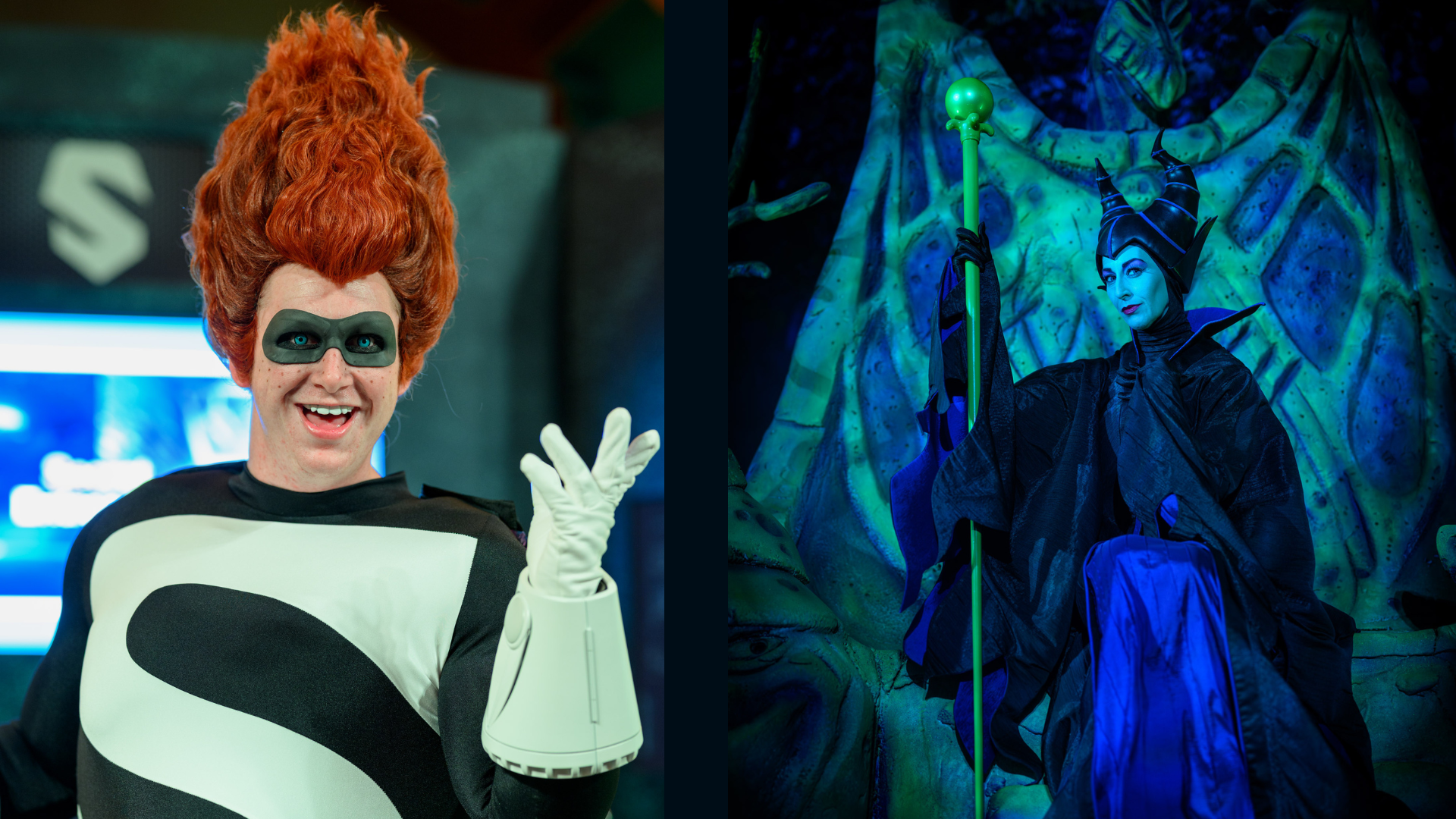Syndrome and Maleficent at Oogie Boogie Bash 2025