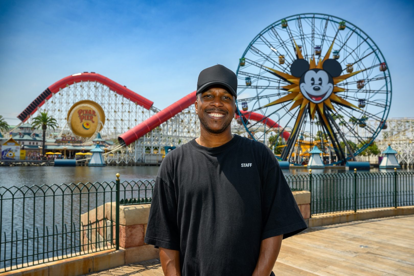 Leslie Odom Jr. from Hamilton visits the Disneyland Resort