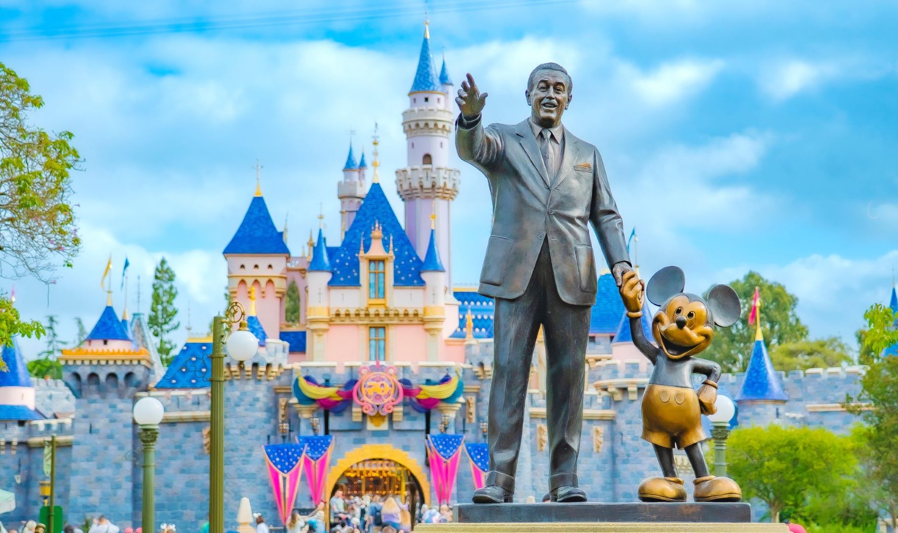 Sleeping Beauty Castle with Partners Statue