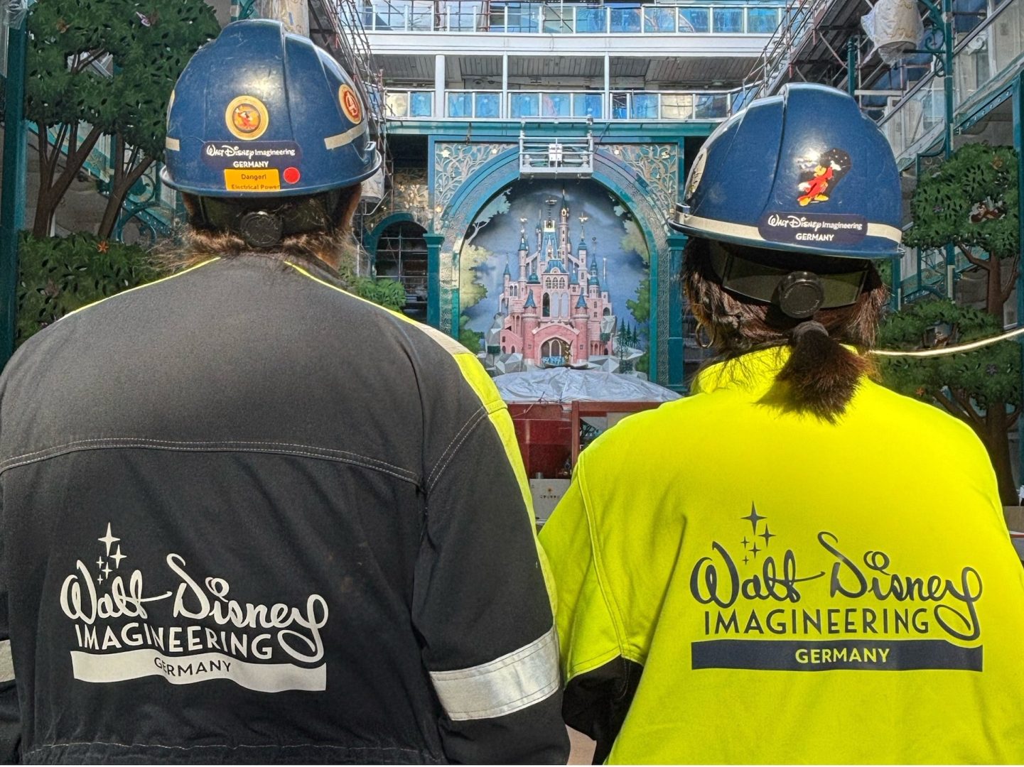 Imagineers and the Storybook Castle Installed in Disney Imagination Garden Aboard the Disney Adventure