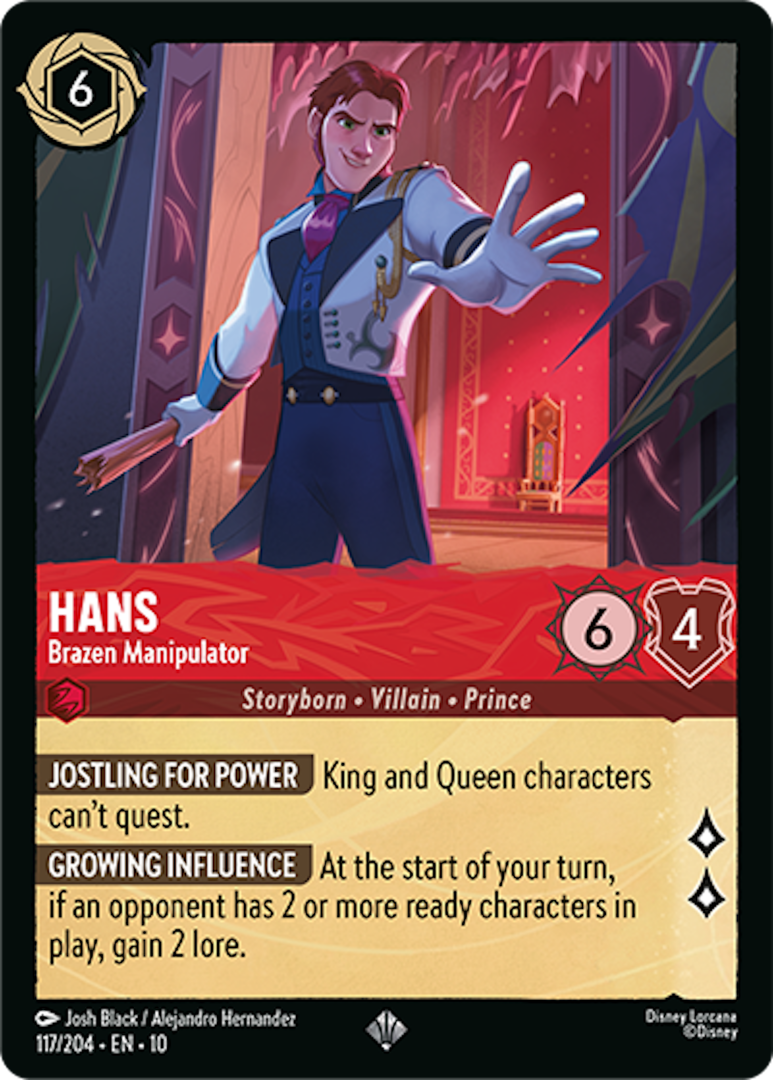 Lorcana Whispers in the Well Villains Cards Hans