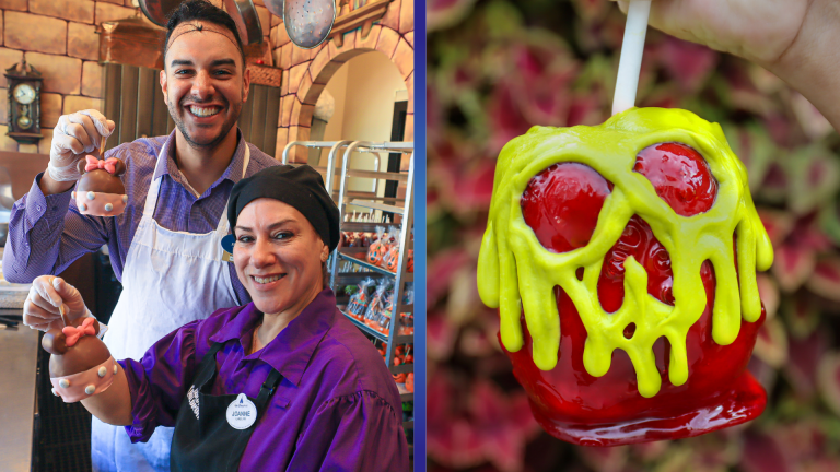 Candy Apples and Cast Members at Disney Springs Candy Cauldron