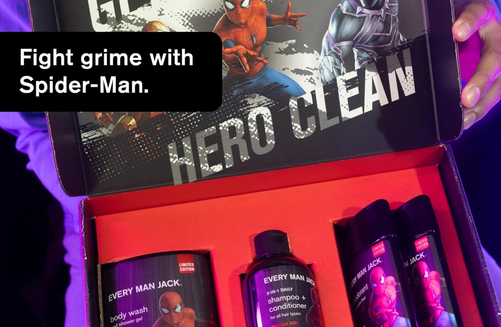 Spider-Man Body Sets by Every Man Jack 