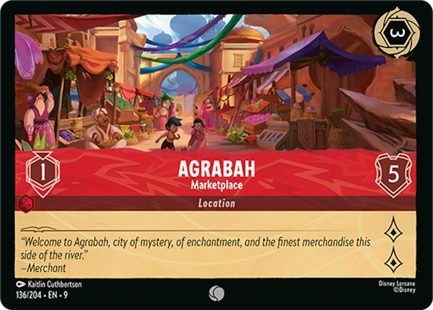 Lorcana location card Agrabah