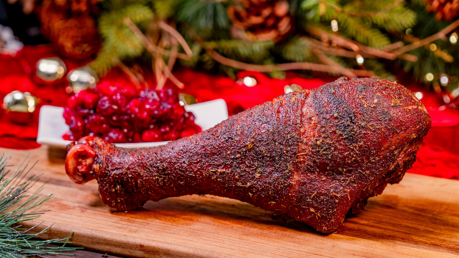 Holiday Turkey Leg with cranberry sauce (New)
