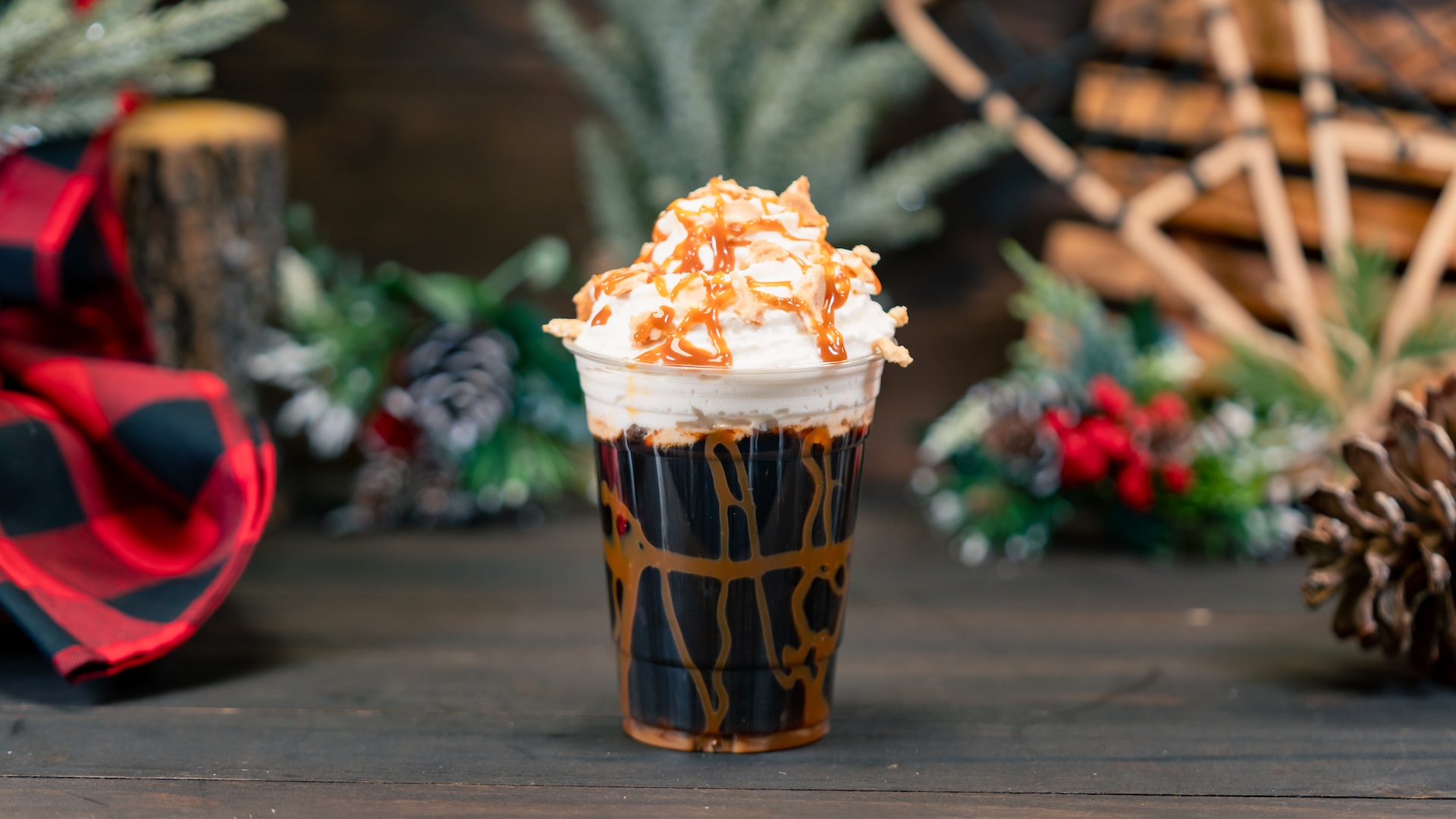 BearPaw Basin Cold Brew: Joffrey’s Pecan cold brew coffee, salted maple cold foam, caramel drizzle, and waffle pieces (Non-alocholic) 
