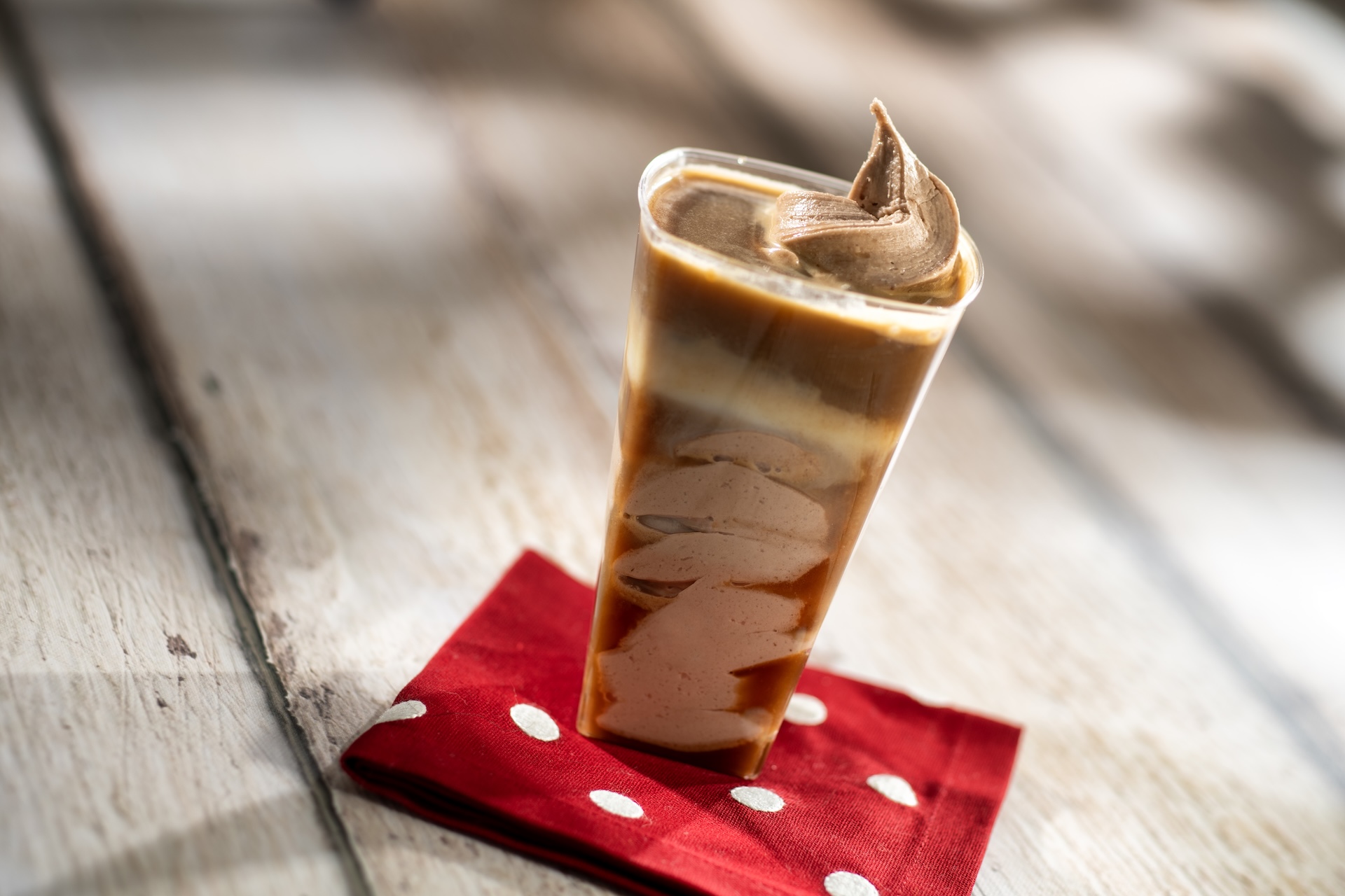 Coffee Float: Dark chocolate soft-serve with Joffrey’s Cold Brew Coffee and choice of Mozart Chocolate Cream Liqueur or Mozart White Chocolate Liqueur