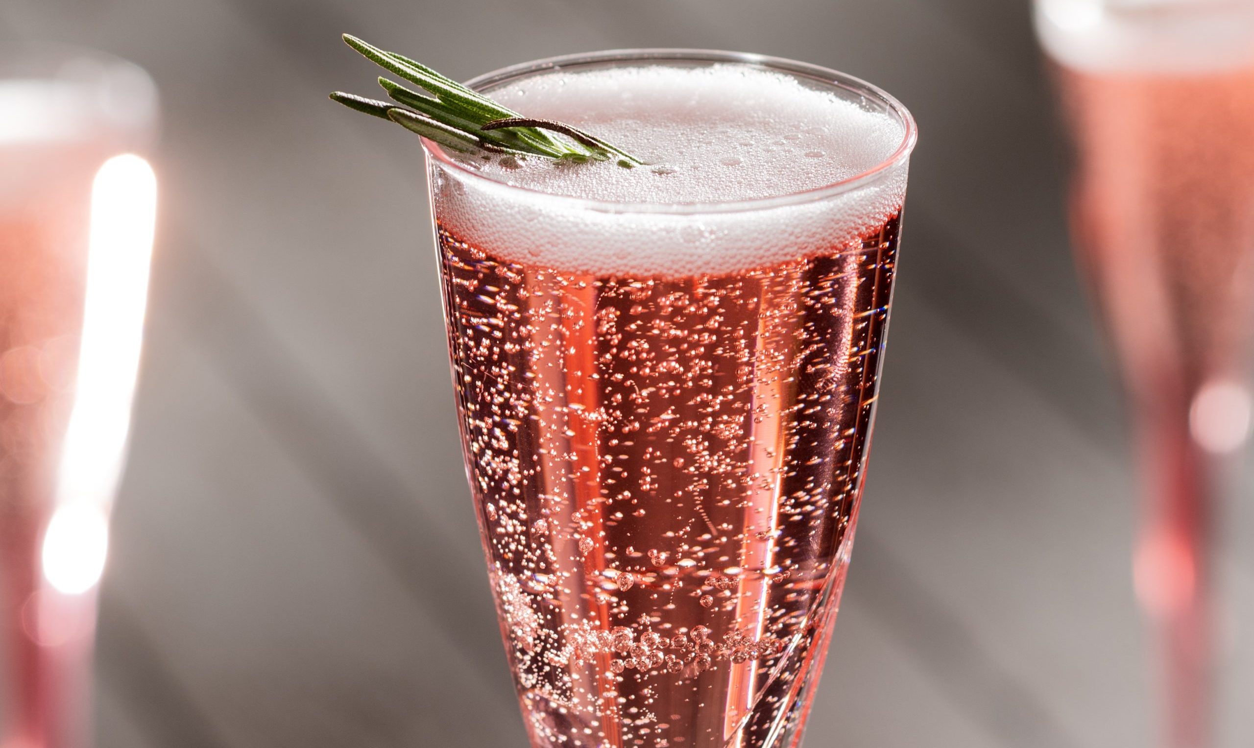 Sparkling Holiday Fig Cocktail: Sparkling Wine, Kleiner Feigling liqueur, and white cranberry juice