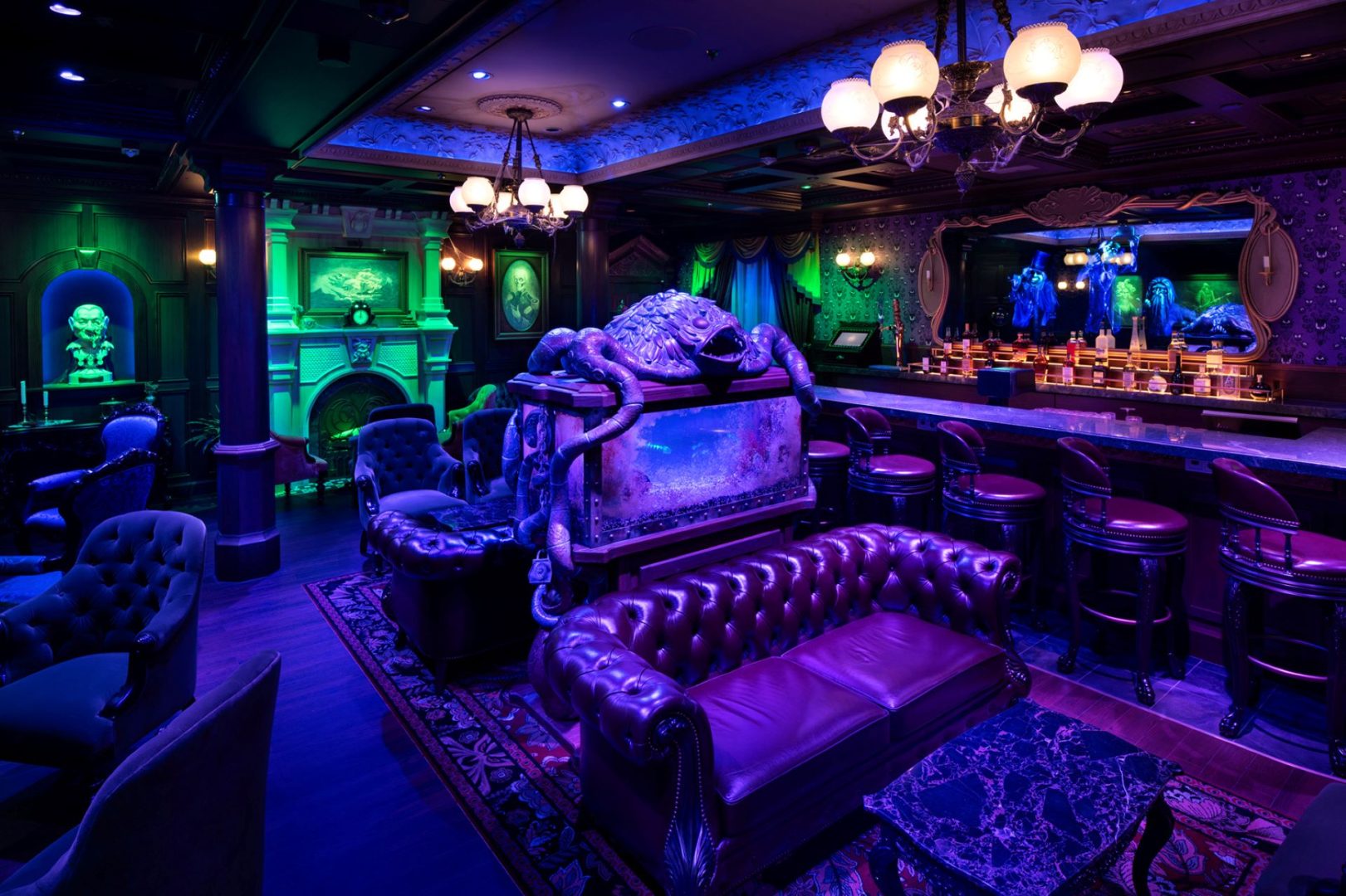 Haunted Mansion Parlor on the Disney Destiny