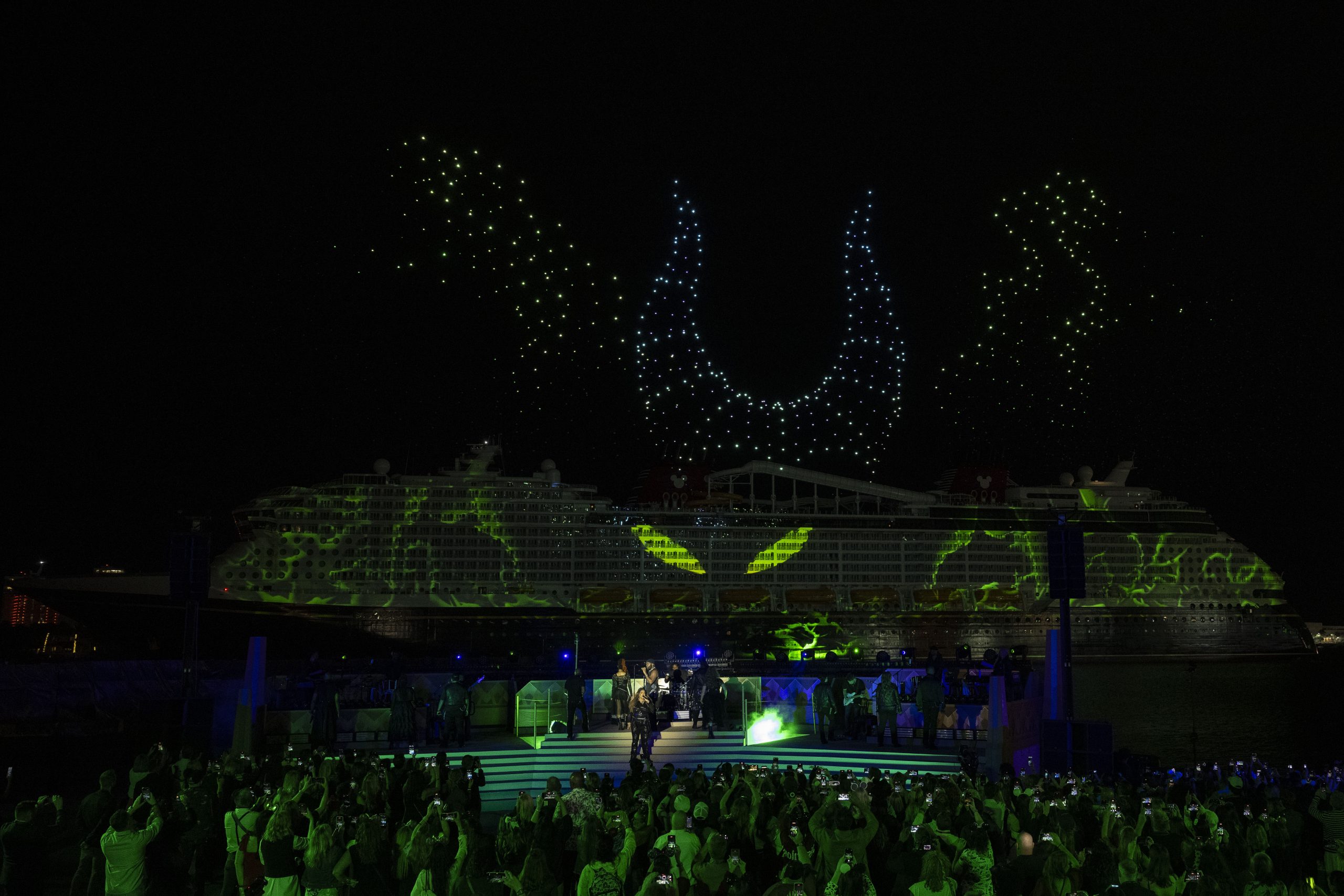 Maleficent Moment from the Disney Destiny Drone Show for the Christening