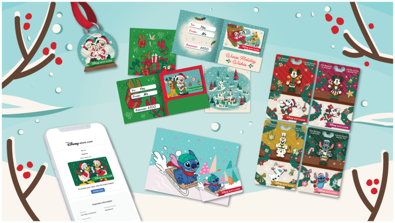 New Holiday Limited Edition Disney Gift Card Designs and Pins