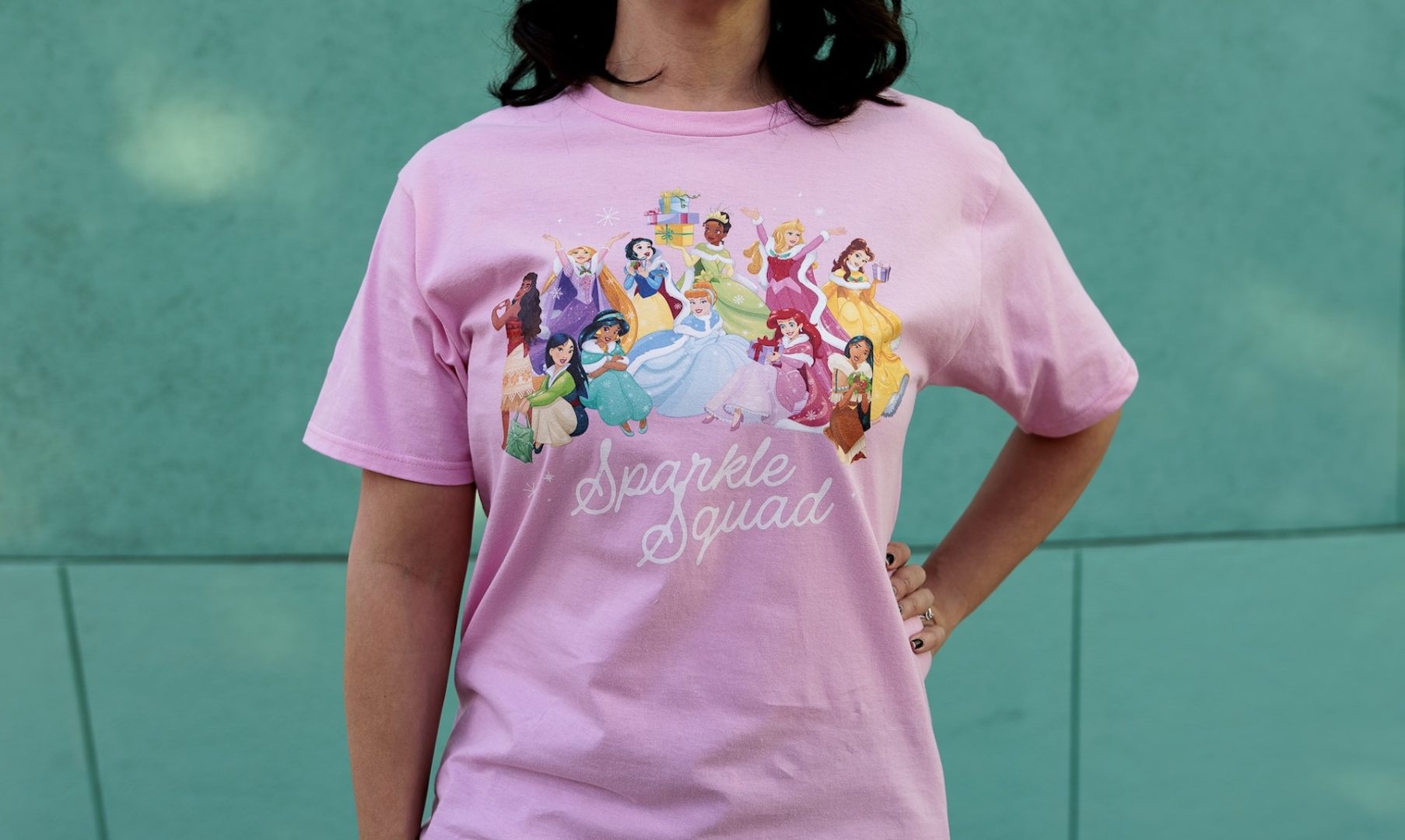Disney Princess Sparkle Squad Christmas Gifts Winter Holiday T-Shirt 