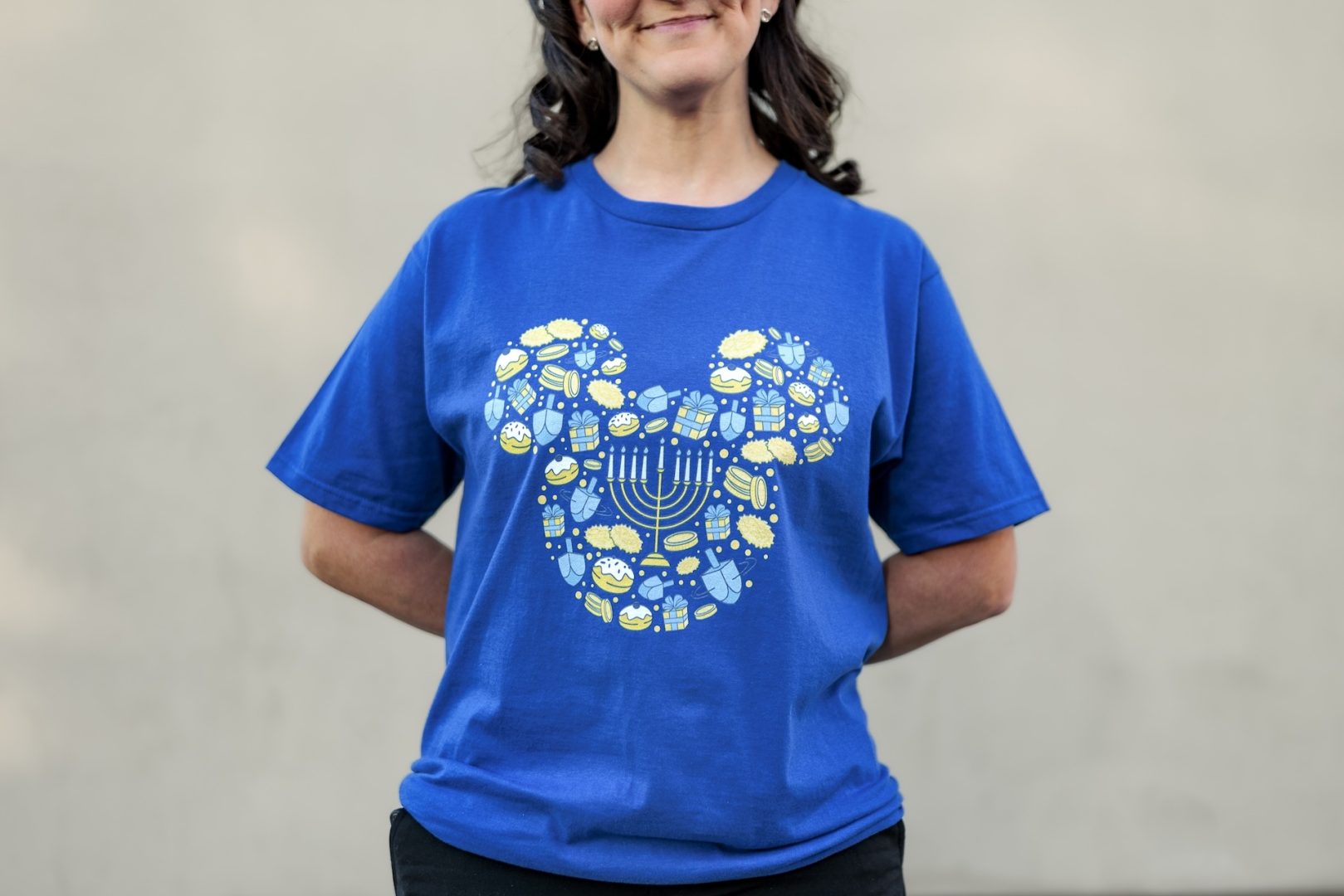 Disney Mickey Mouse Icon Hanukkah Hanukah Dreidel Menorah T-Shirt 