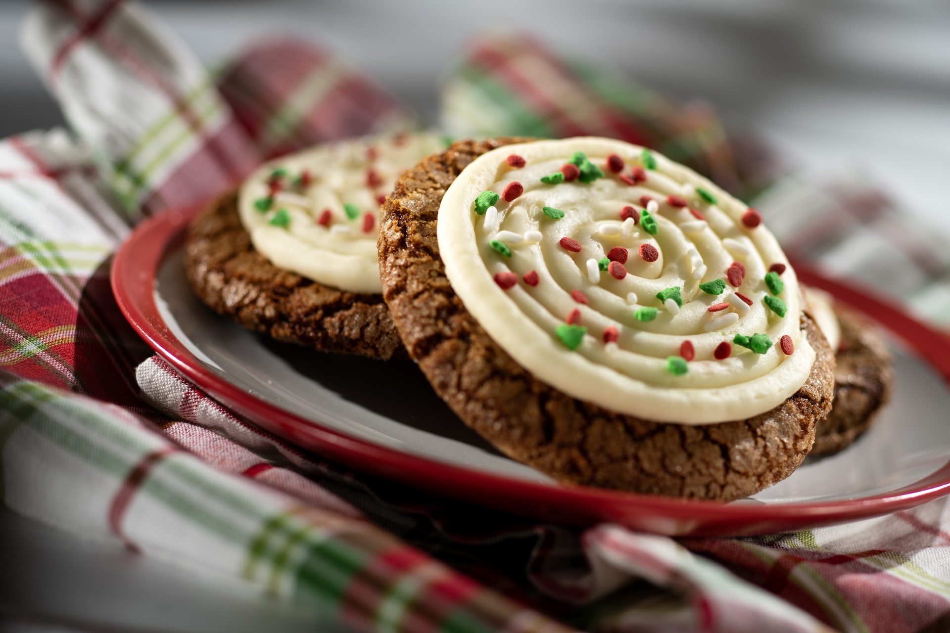 Ginger-Molasses Cookies with Cream Cheese Icing Recipe