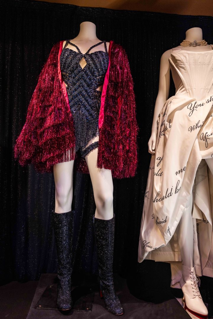 Taylor Swift Eras Tour costume exhibit at Walt Disney Presents inside Disney&rsquo;s Hollywood Studios