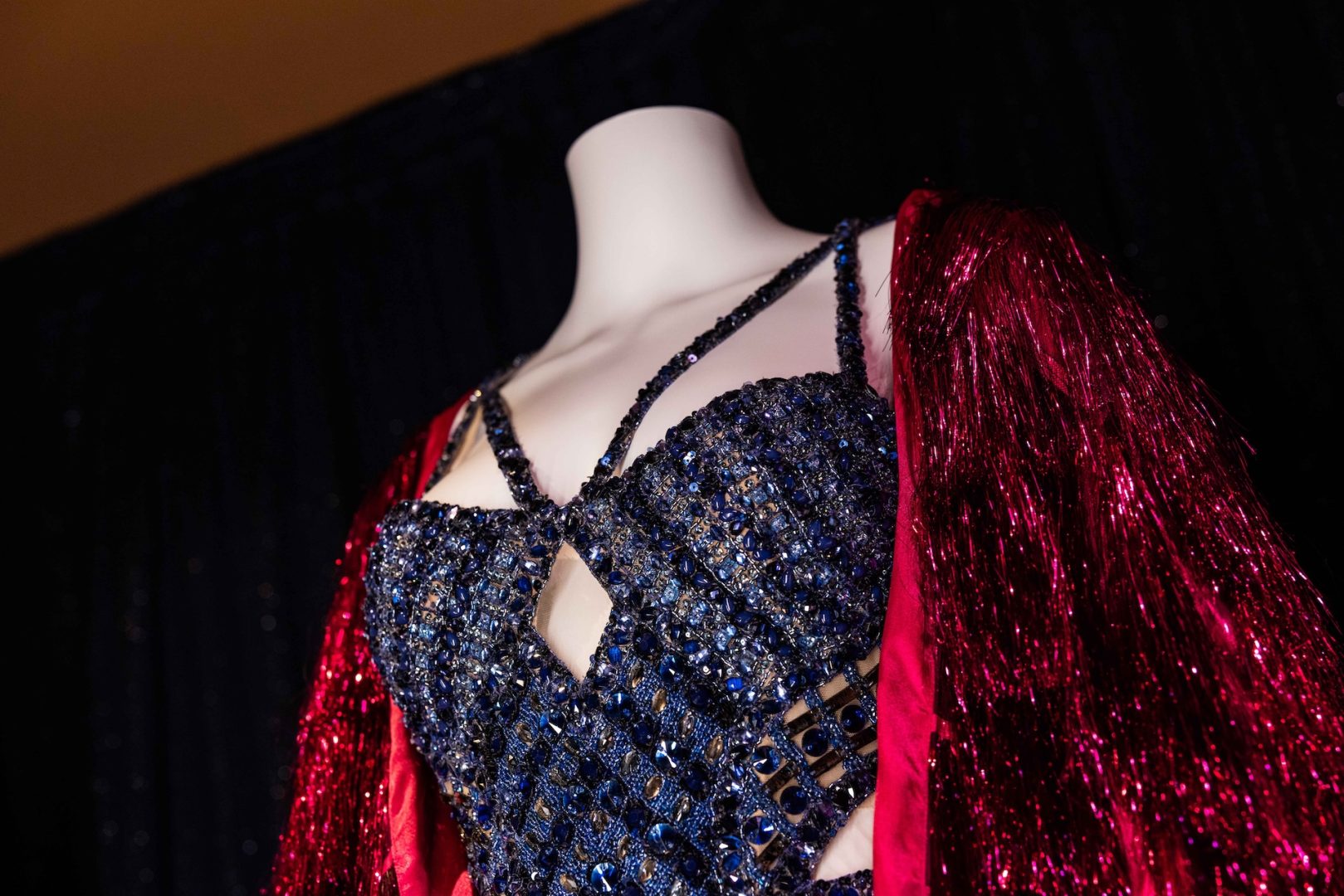 Taylor Swift Eras Tour costume exhibit at Walt Disney Presents inside Disney&rsquo;s Hollywood Studios