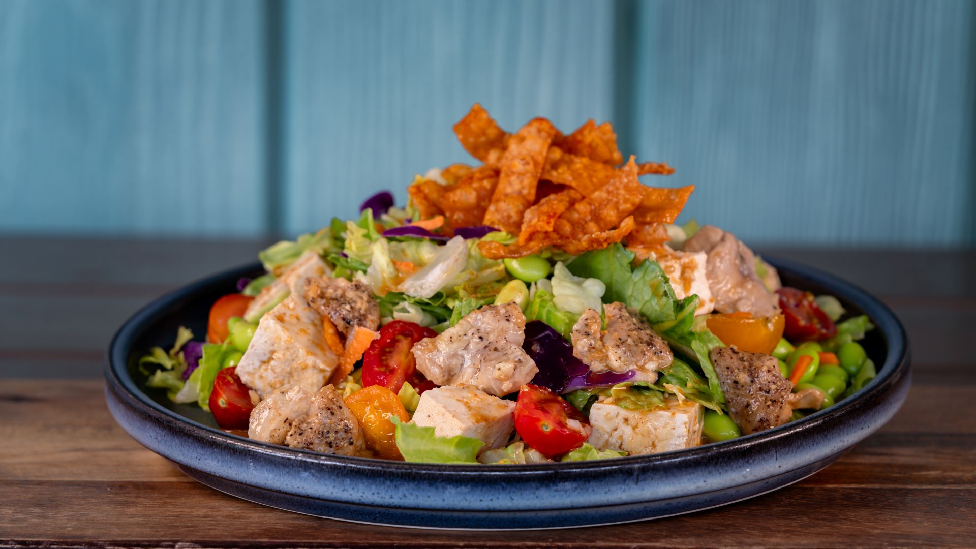 Chicken Ginger-Sesame Tofu Salad at Aunt Cass Cafe