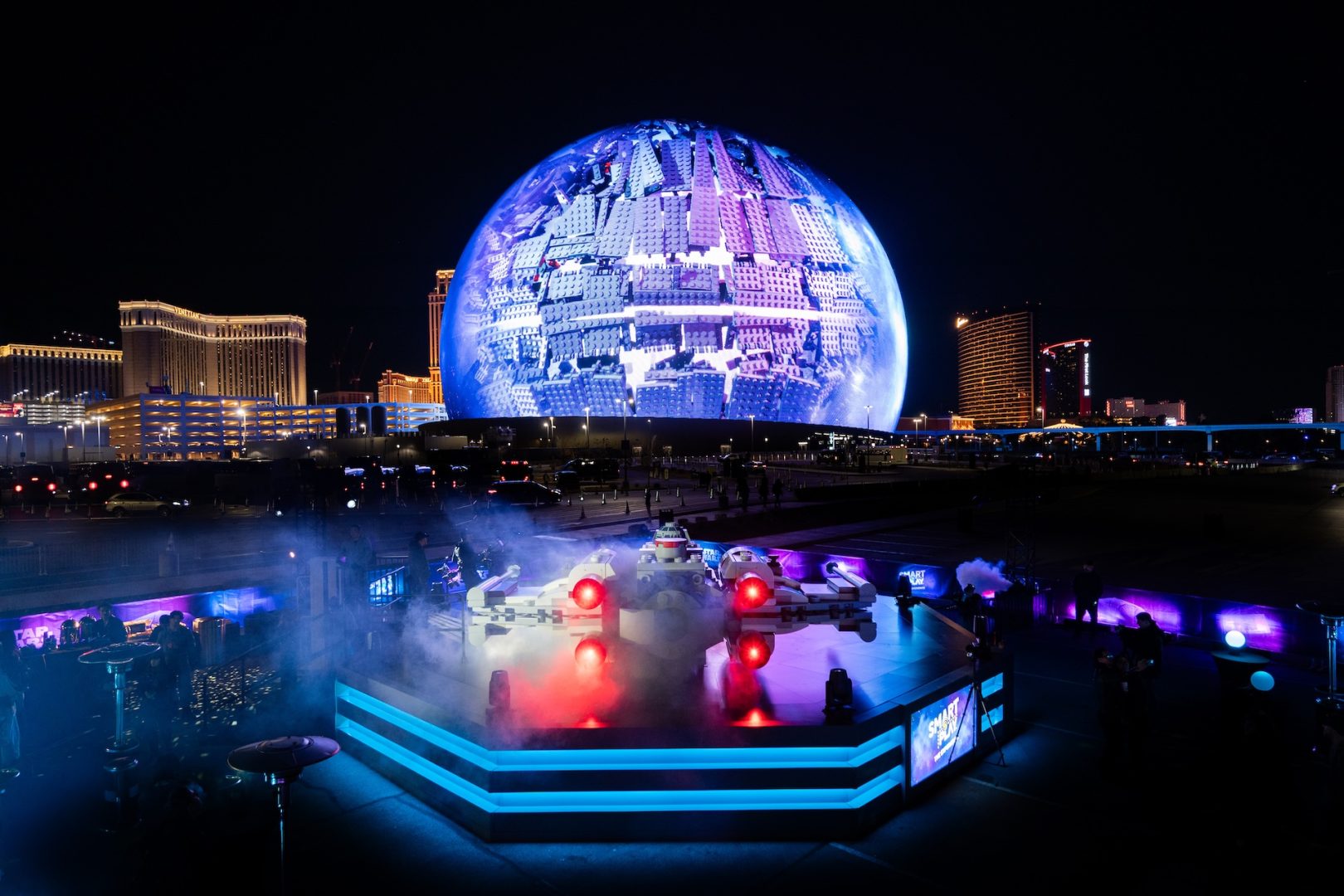 Sphere in Las Vegas is Transformed into a LEGO Star Wars Death Star