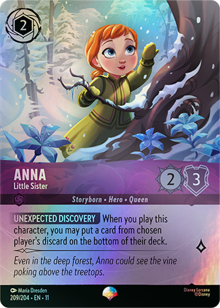 Disney Lorcana TCG Winterspell Set Anna Little Sister Card