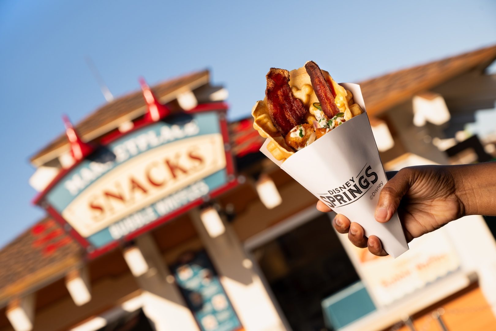 Hot Honey Chicken Waffle Marketplace Snacks Disney Springs