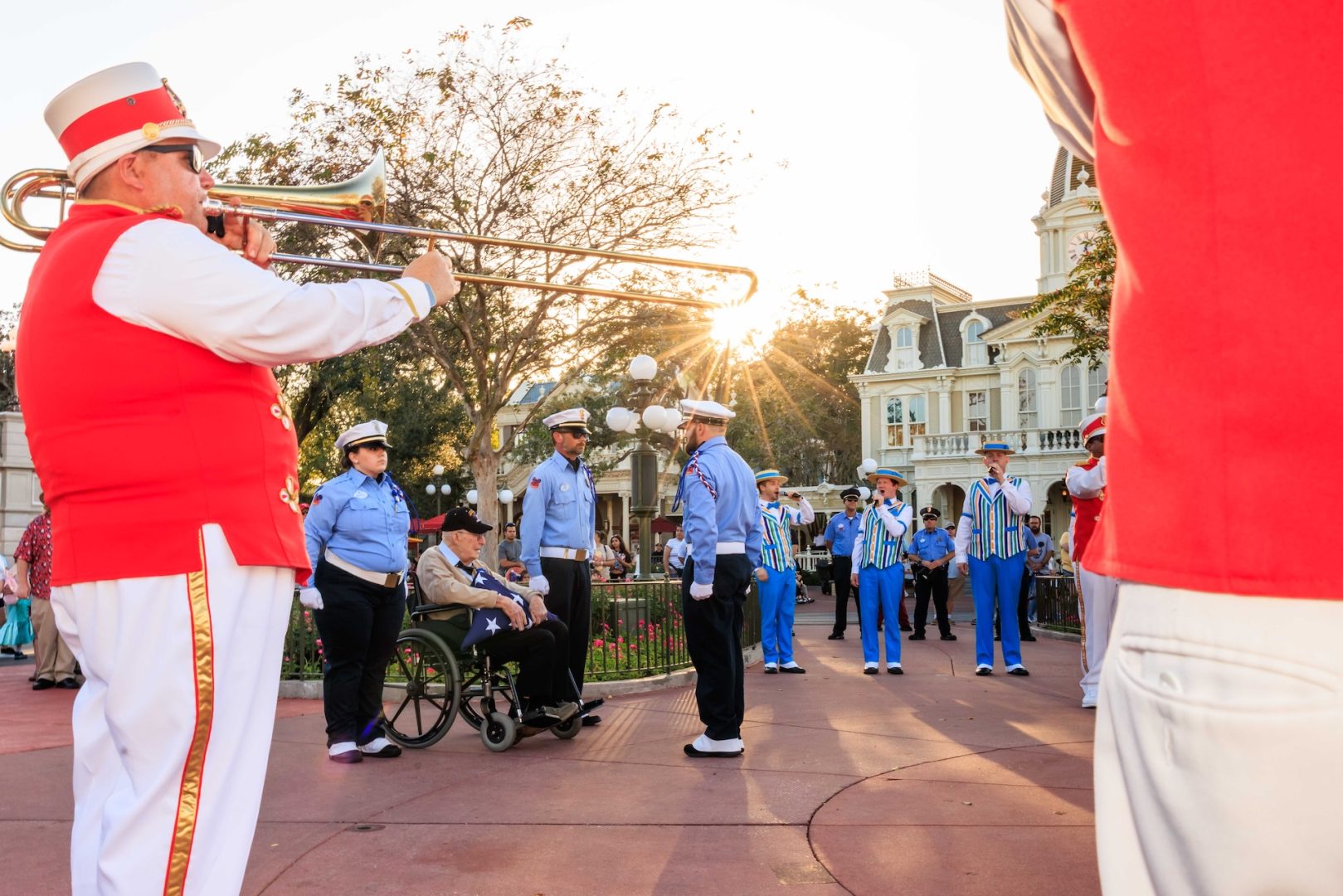 Disney Celebrates World War II Veteran&rsquo;s 101st Birthday at Magic Kingdom Flag Retreat